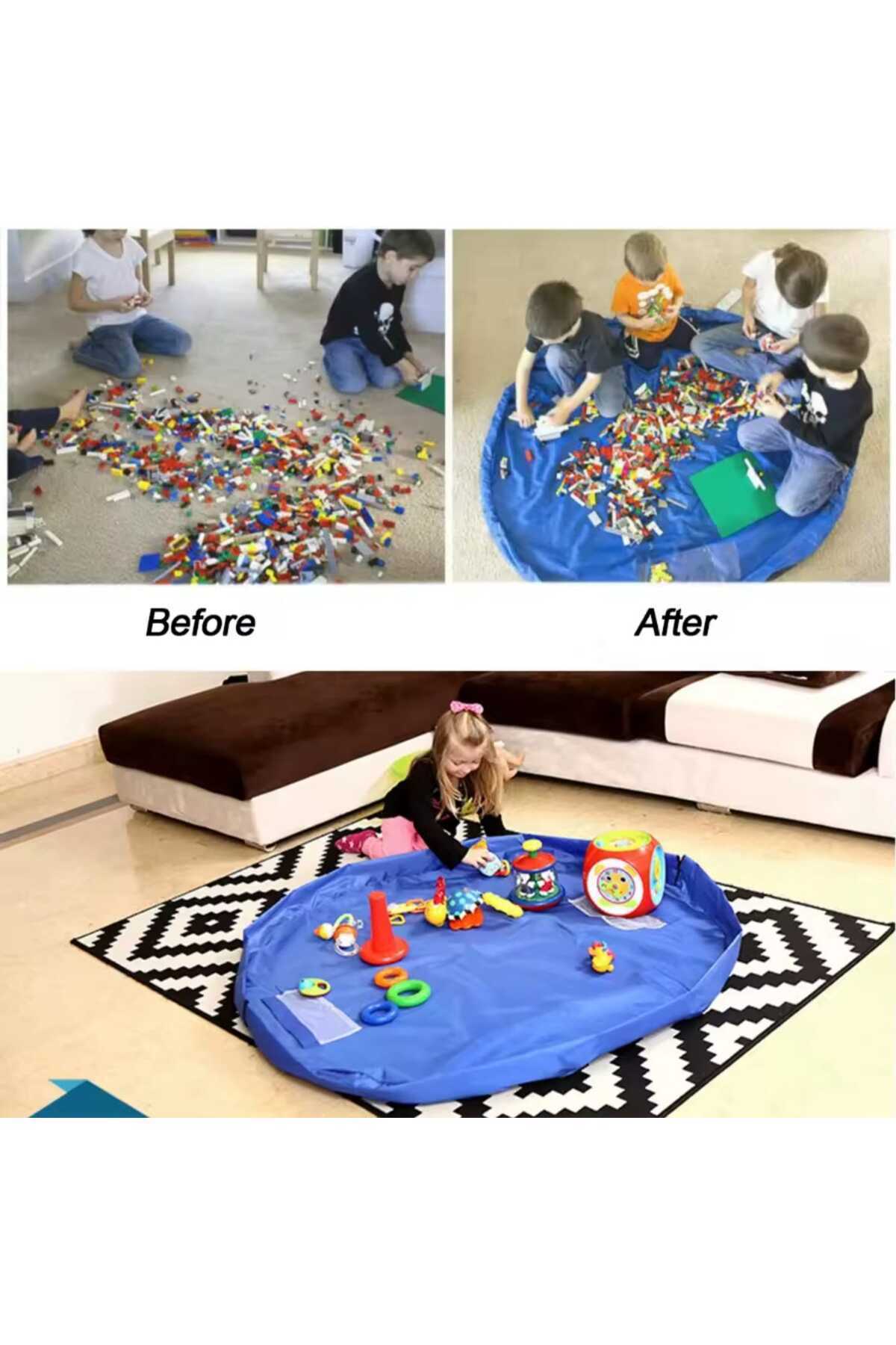 i lin baby Oyuncak Organizatörü Ve Oyun Örtüsü – Pratik Ve Çok Amaçlı Saklama Çözümü Oyuncaklar Sepeti fotoğrafı 3 (önizleme)