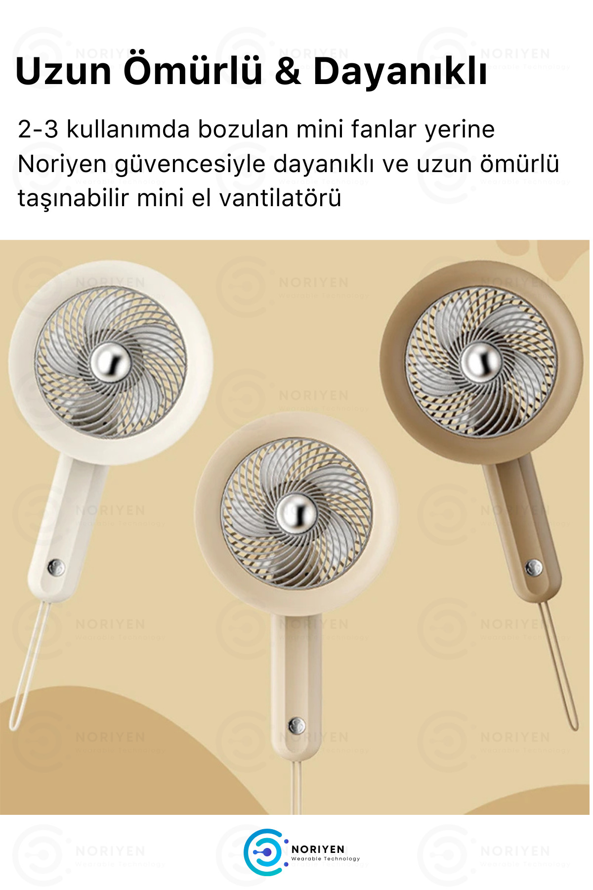 2025 Yeni Model Şarjlı Mini El Fanı 3 Kademe Soğutucu Taşınabilir İpli Küçük ve Güçlü Vantilatör