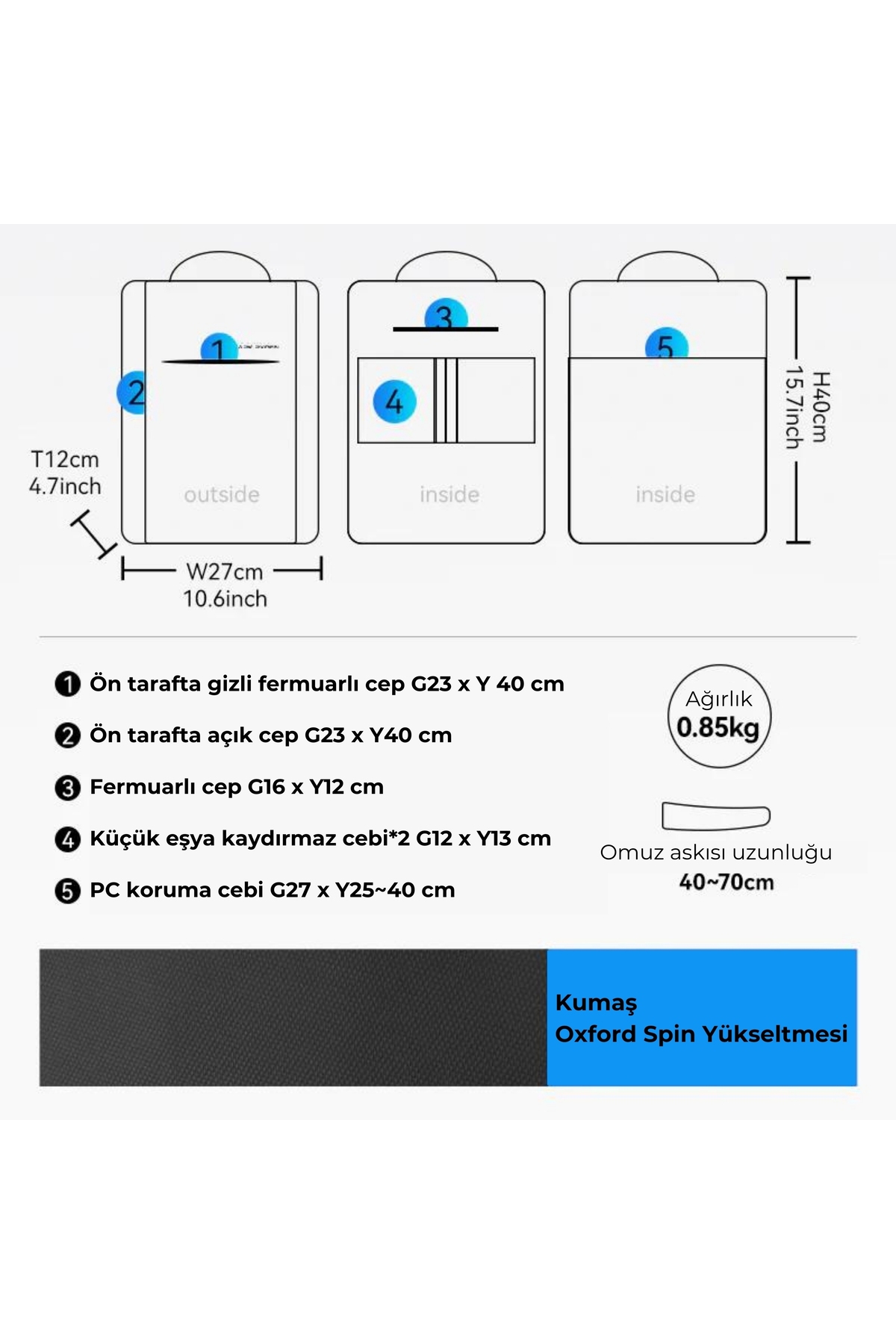 Mark Ryden  Çift Bölmeli Laptop 15.6 Inch Sırt Çantası - Mr2900_kr00 - Görsel 3