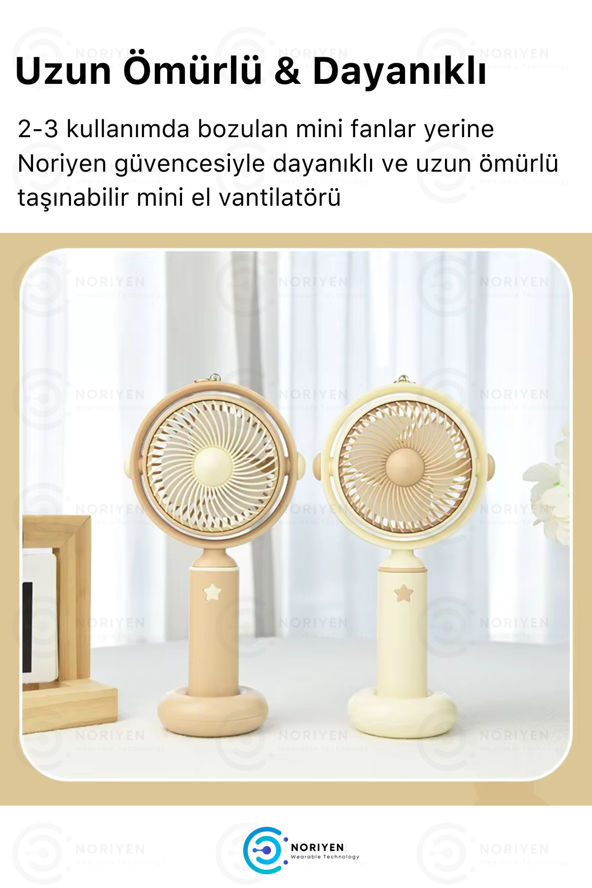 2025 Yeni Model Masaüstü ve El İçin Şarjlı 3 Kademe Soğutucu Taşınabilir Mini El Fanı Vantilatör