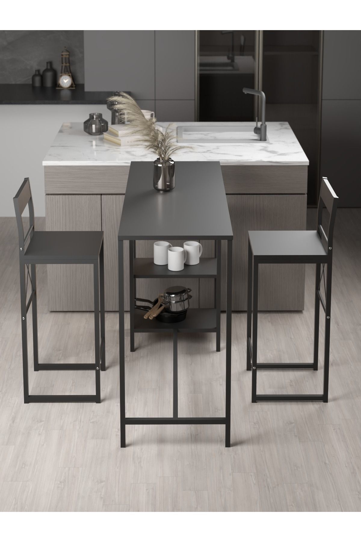 Retodesign Raflı Good Bar Takımı Siyah 2652