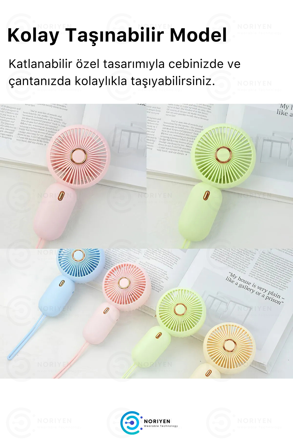 2025 Yeni Model Şarjlı Mini El Fanı 3 Kademe Soğutucu Taşınabilir İpli Küçük ve Güçlü Vantilatör