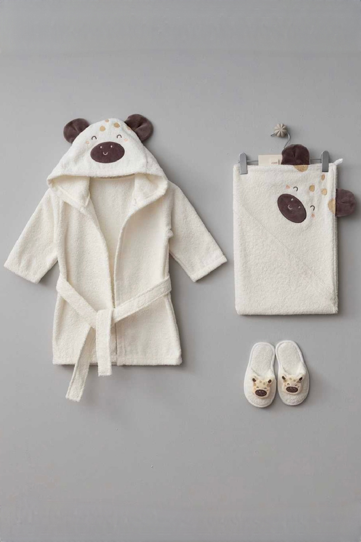 Cherub Baby Yenidoğan Bebek Havlu Bornoz Seti Organik - Bebek Doğum Hediyesi fotoğrafı 2 (önizleme)