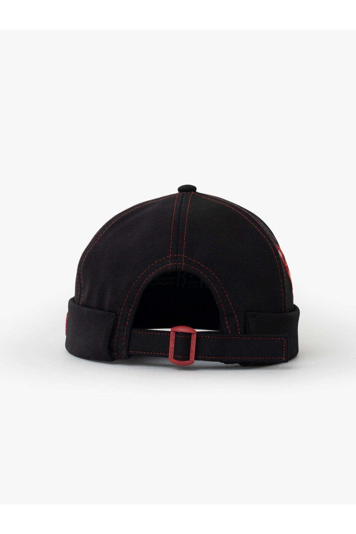 Rust&Rich-The Indians Collection - Men's Black/Red Cap, Red Indian Docker 5