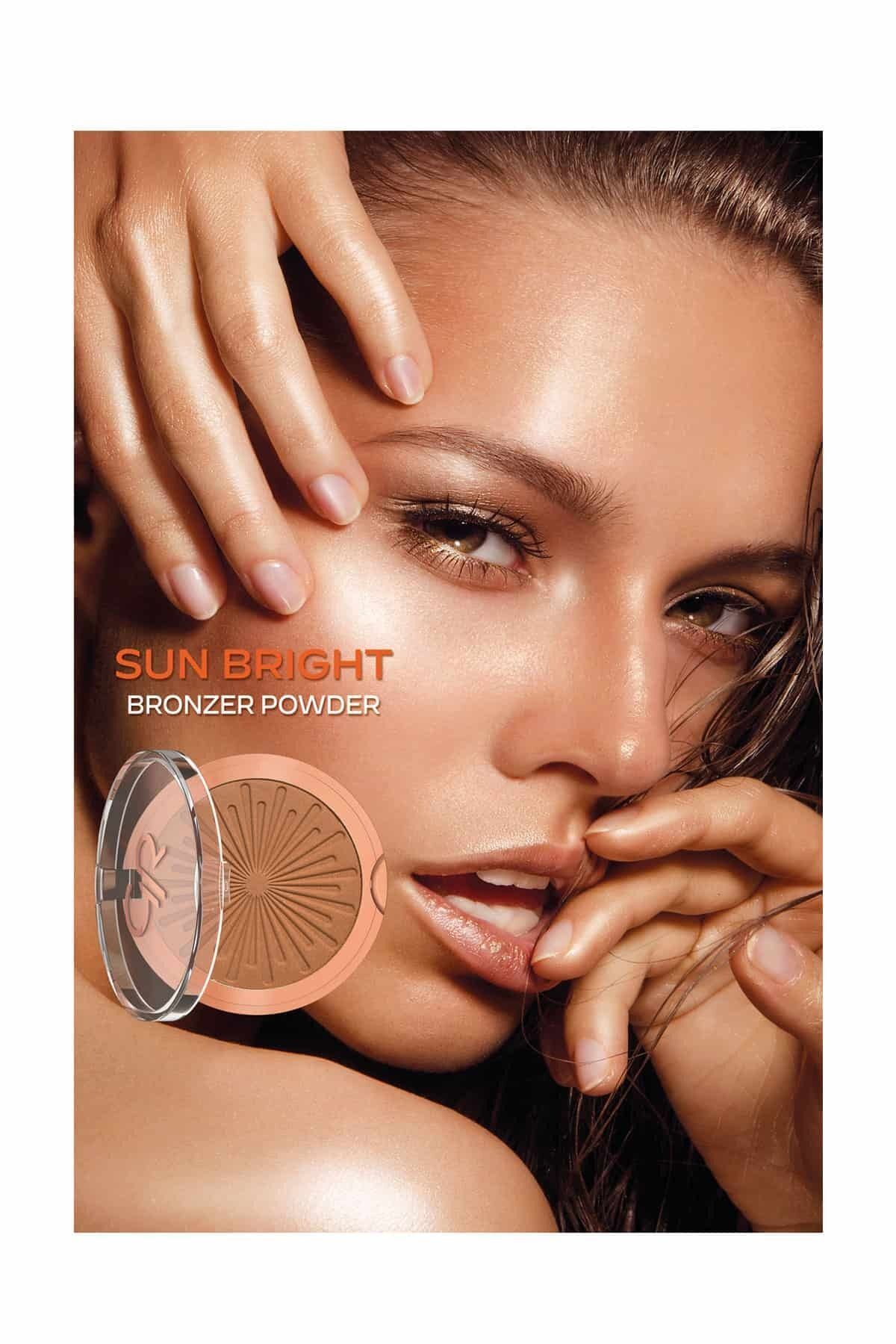 Sun Bright Bronzer Powder - 04 Sunset - Bronzlaştırıcı Pudra — بژ P-SBP — تصویر 6 از 7