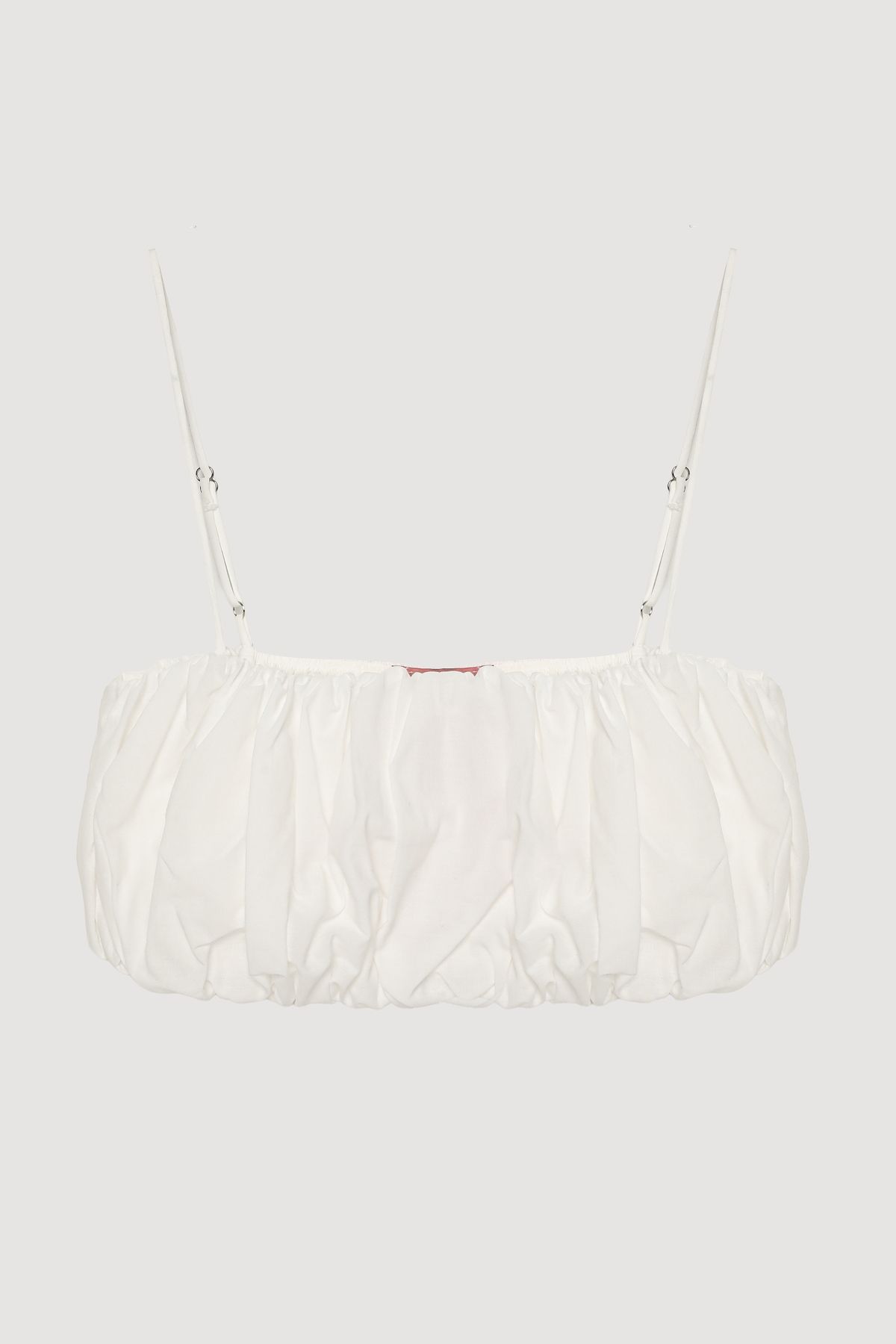 Quzu-Μπλούζα με λεπτό λουράκι Balloon Bustier Ecru 2