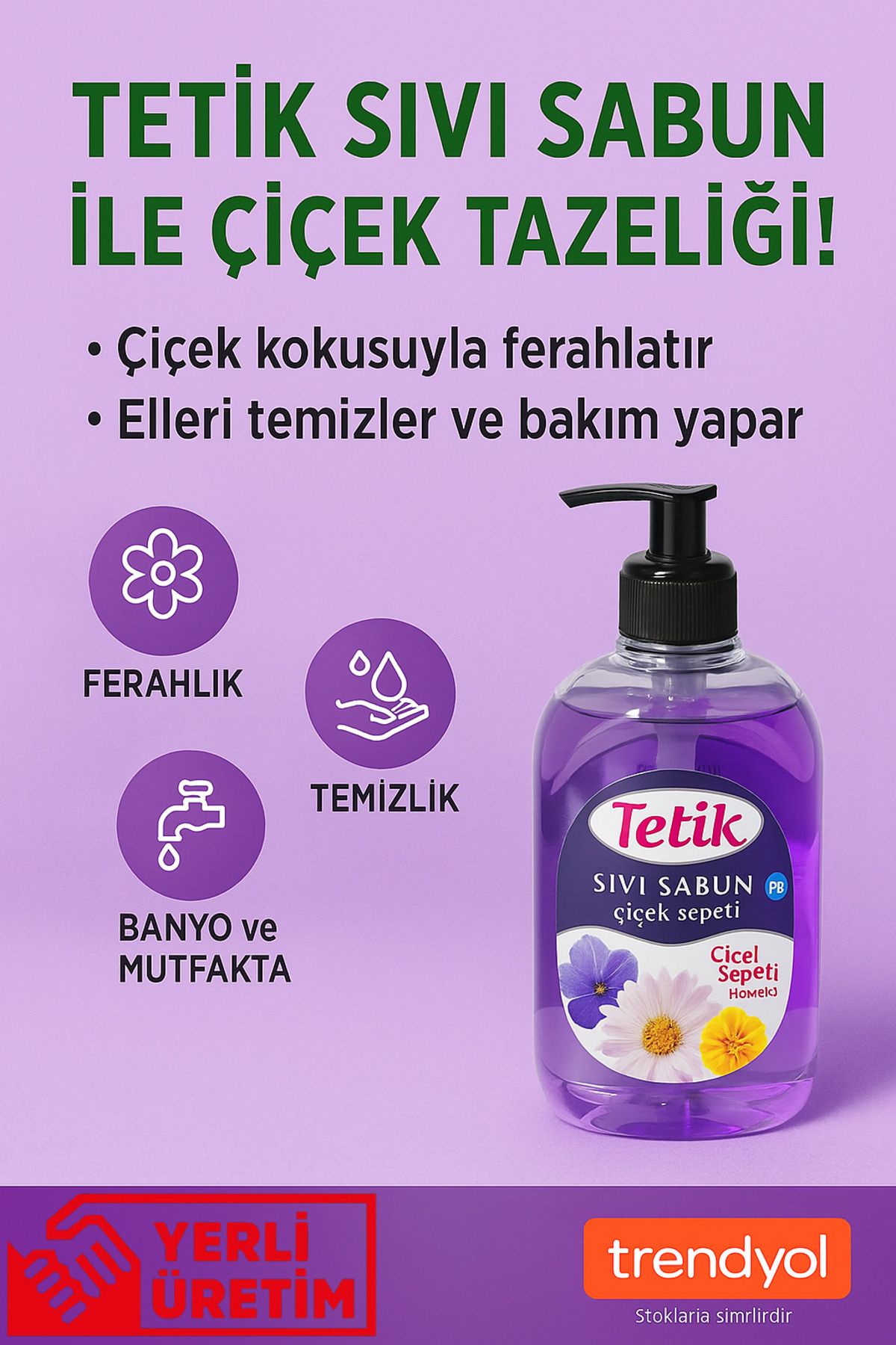 Tetik Sıvı El Sabunu Lavanta 500 GR