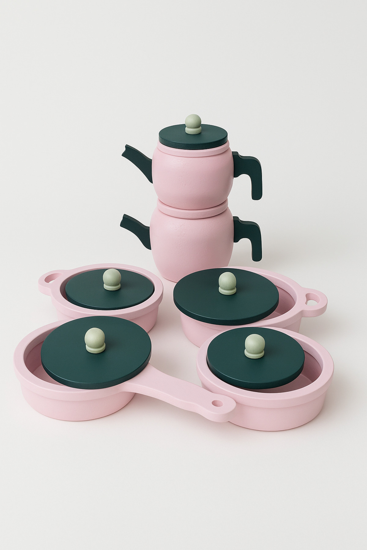 Genel Markalar Pembe Oyuncak Tencere Tava Çaydanlık Mutfak Seti(PEMBE) 3+ Yaş 6 fotoğrafı 4 (önizleme)