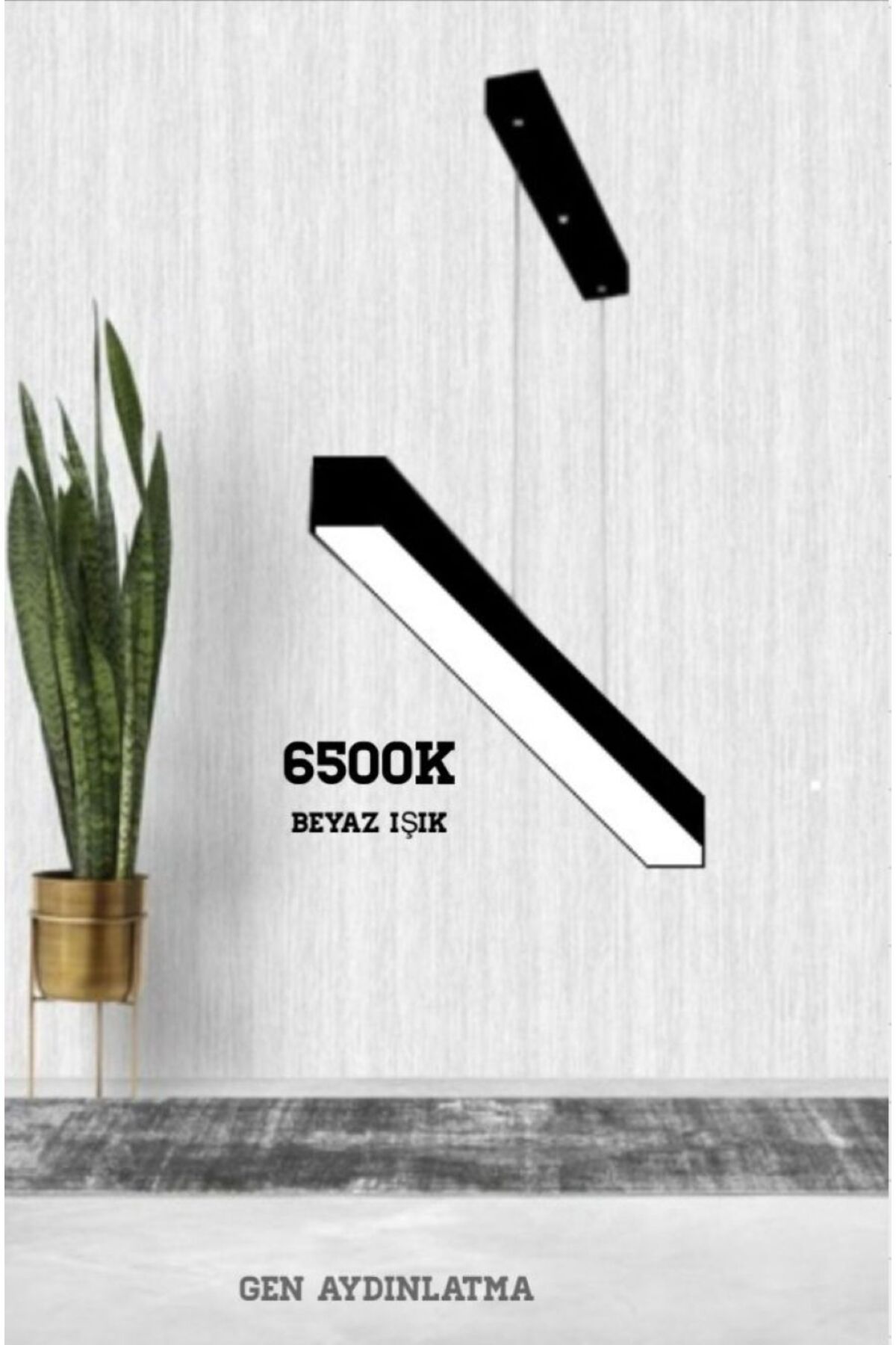 GEN AYDINLATMA Lineer 100 cm 40 watt Siyah Kasa Beyaz Işık