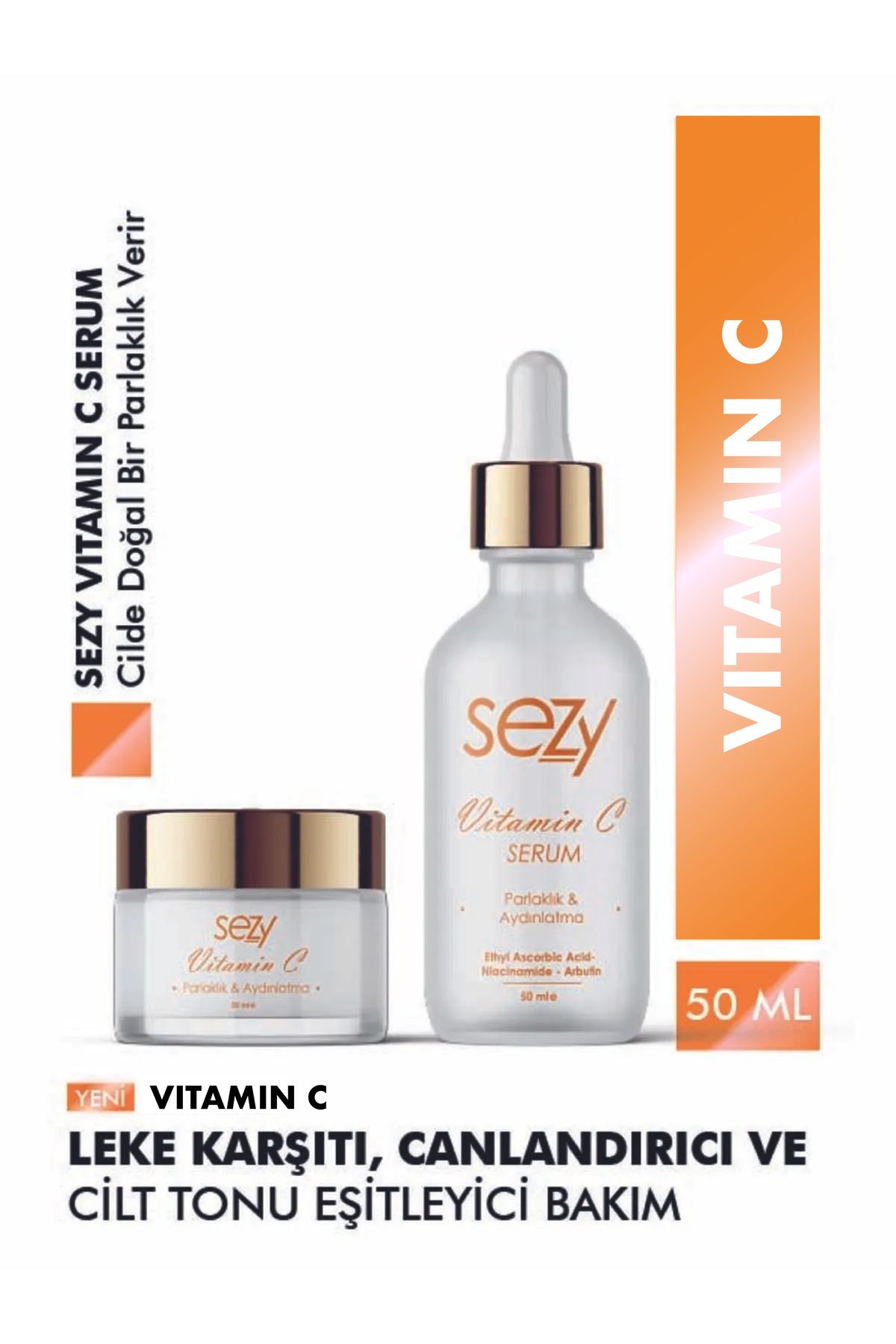Msk - Sezy Sezy Vitamin C Bakım Seti – Leke Karşıtı ve Işıltı Veren Günlük Bakım Krem ve Serumu (2’li Set)