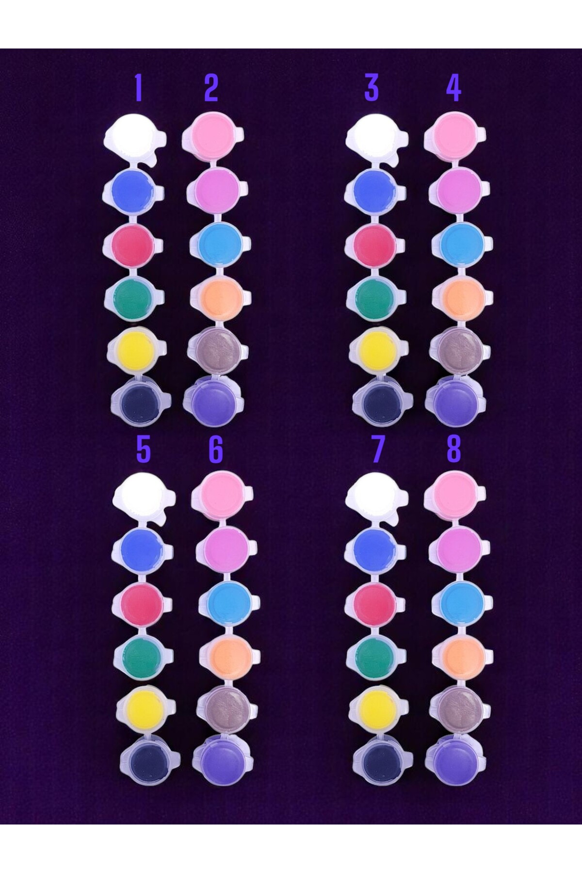 8 x 6-piece Acrylic Painting Set (12 DIFFERENT COLORS) (1 X 6-piece SET APPROXIMATELY 24 ML)