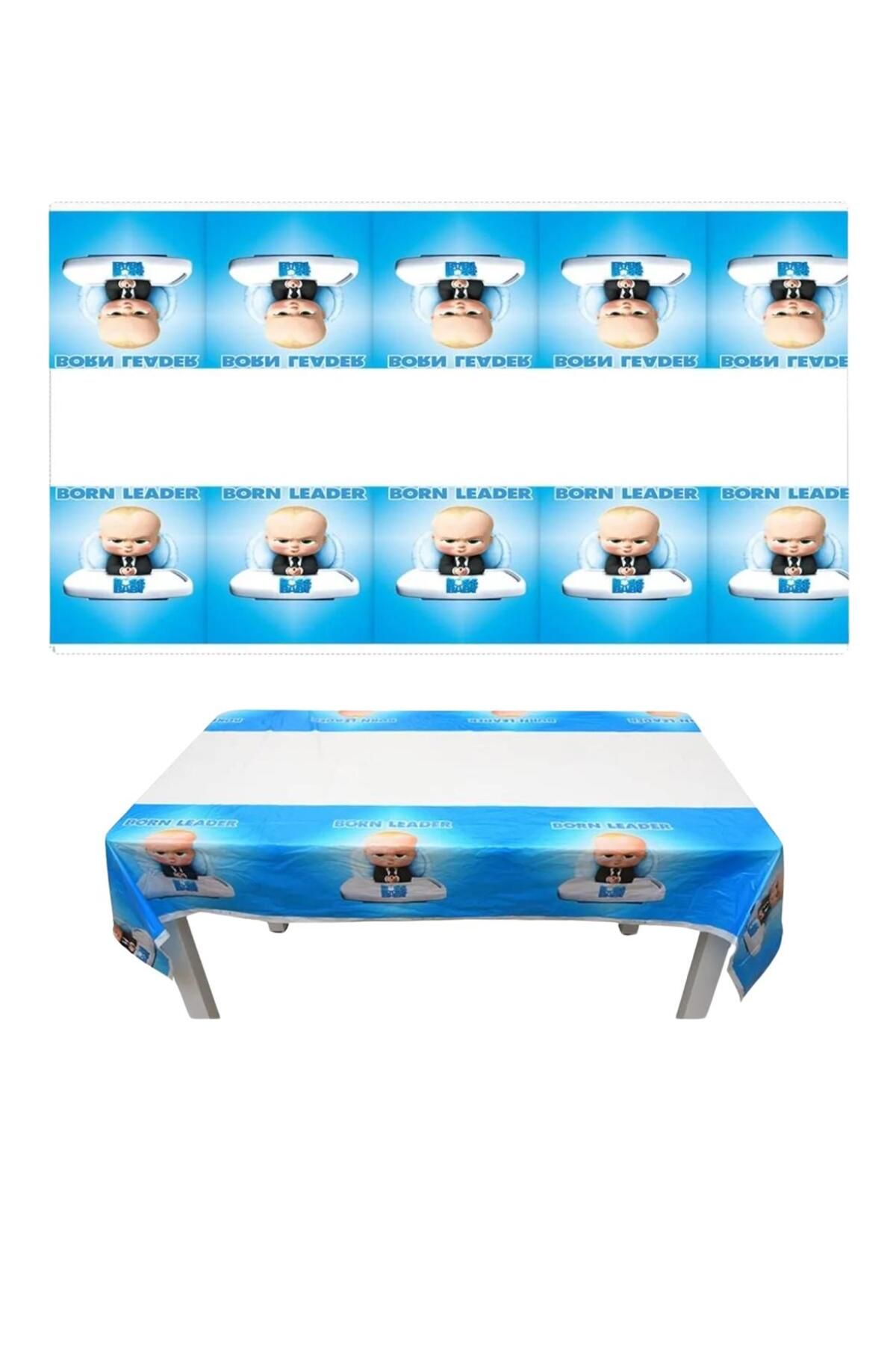 partyrüyası Patron Bebek Boss Baby Temalı Naylon Kullan At 120x180 Cm Doğum Günü Partisi Plastik Masa Örtüsü