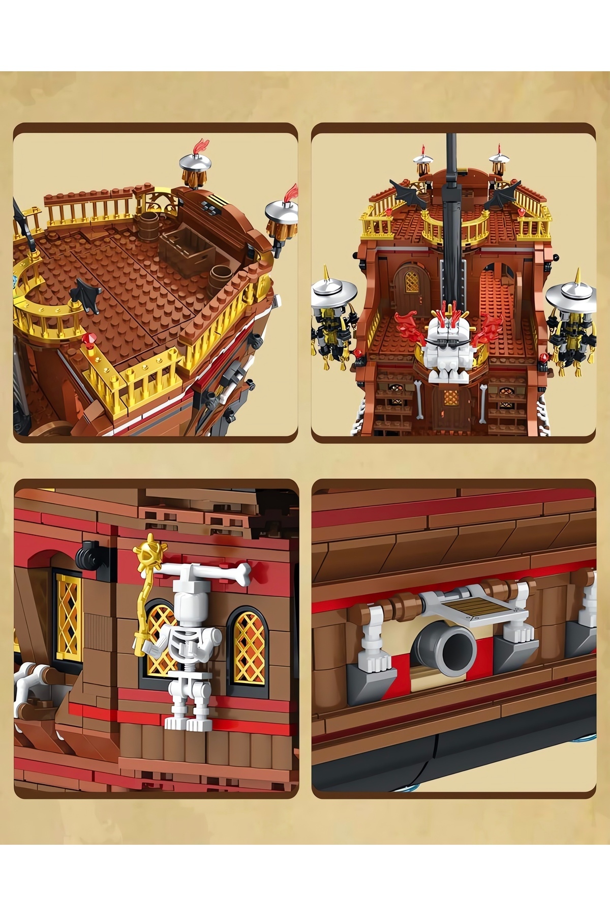 کشتی دزدان دریایی، کیت ساختمانی بلوک فنی (۳۰۶۶ قطعه)