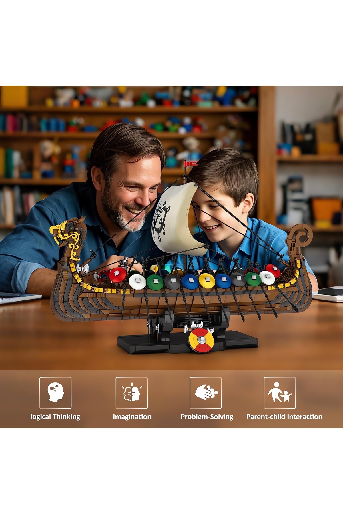 کشتی وایکینگ، کیت ساختمانی بلوکی فنی (۲۵۴۷ قطعه)