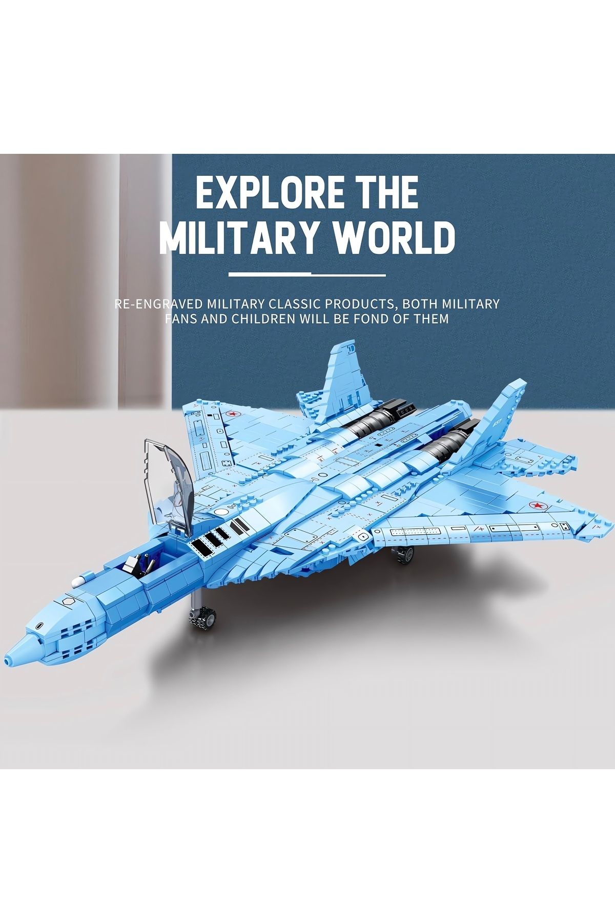 REOBRIX-Su-57 Fighter, Technical Block Building Kit (1456 Parts) 6