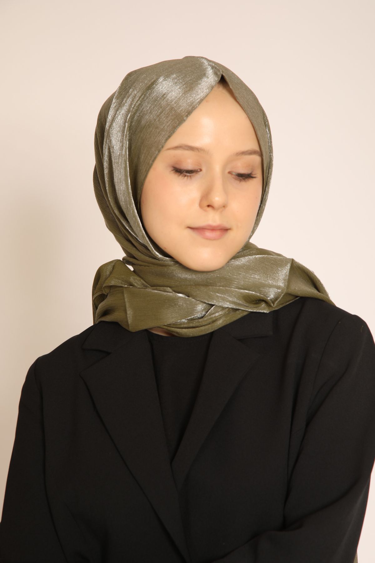 Dia Vela Akel Zeytin Yeşili Şal