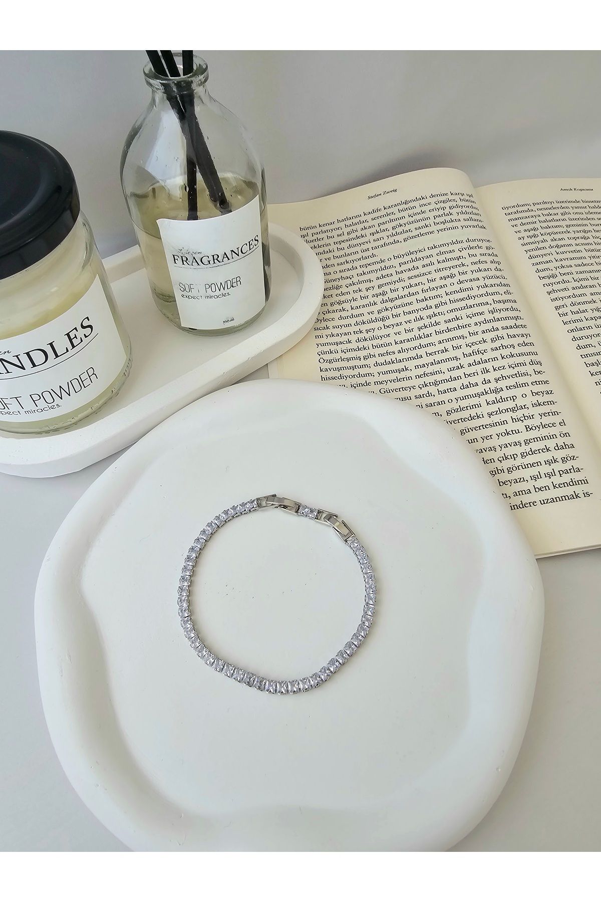 Zivazer Store Kadın Çelik Kararmaz Suyolu Bileklik