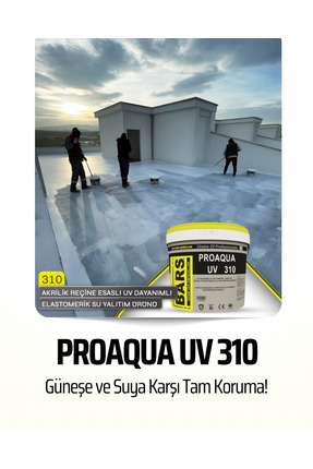 BARS Proaqua Uv 310, Uv Dayanımlı, Süper Elastik, Akrilik Su Yalıtım Malzemesi