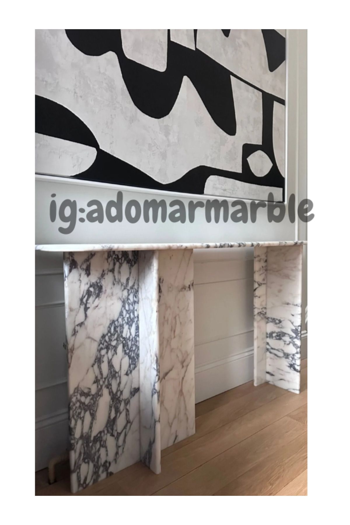adomarmarblehandmadeandluxury ADOMAR Traverten Dresuar, Mermer Dresuar, Antre Dresuar, %100 Doğal Taş, Konsol Masası, Özel Ölçü