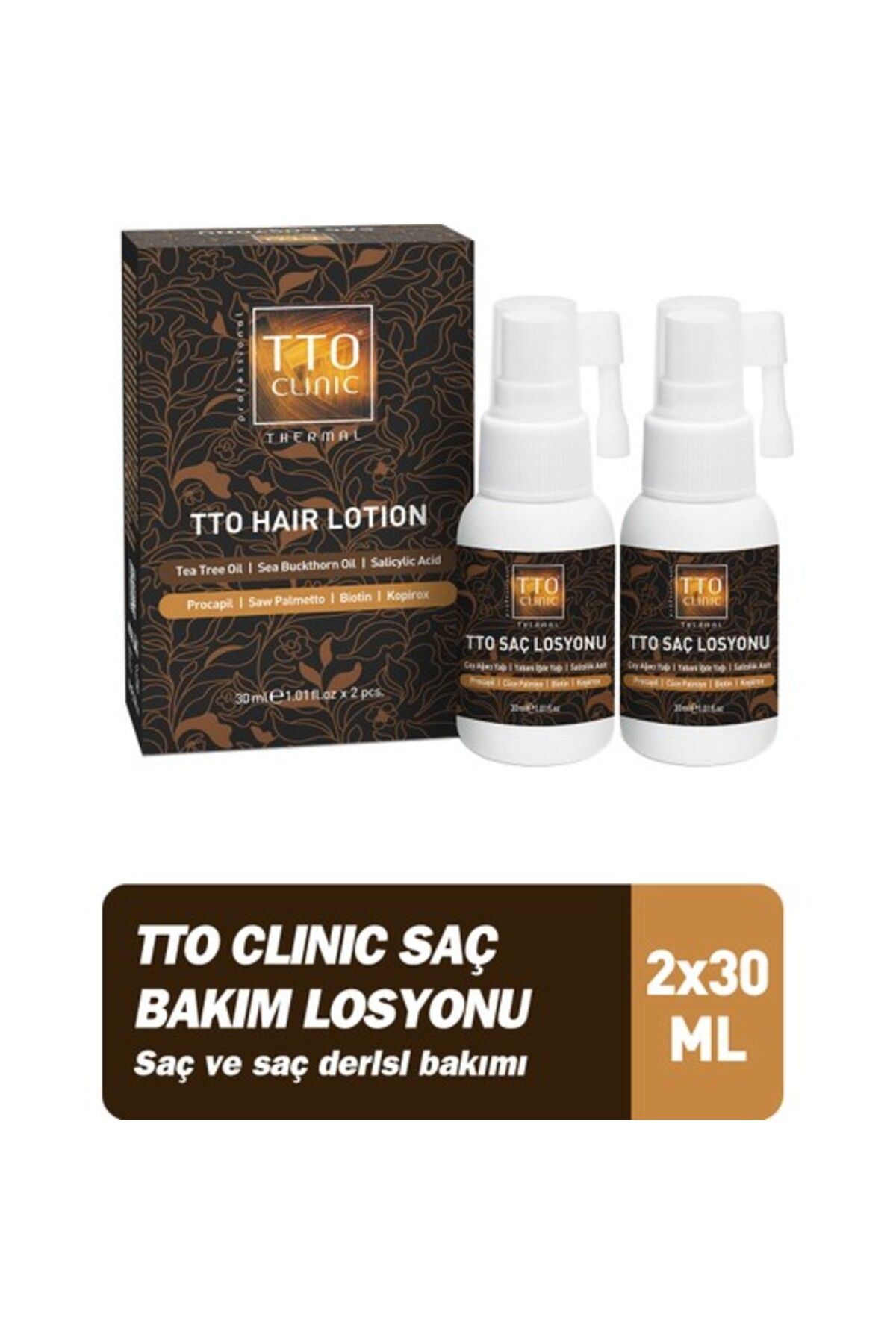 محصولات بهداشتی پرنده لوسیون مو کلینیک 30ML X 2 قطعه Tto