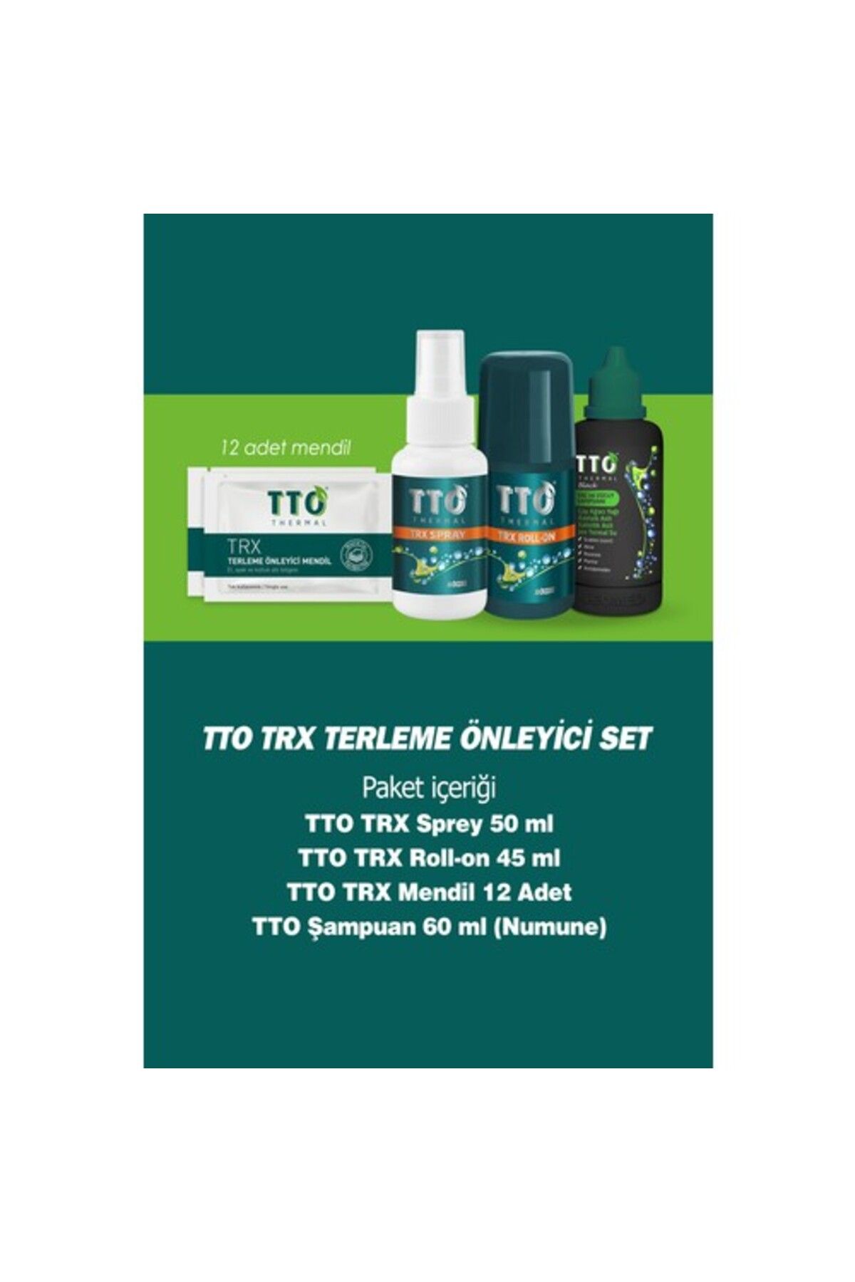 ست مراقبت پوست مجموعه پیشگیرانه تعریق TRX اسپری 50ML ROLL در 45ML ENDIL 12 آگهی 60ML Tto