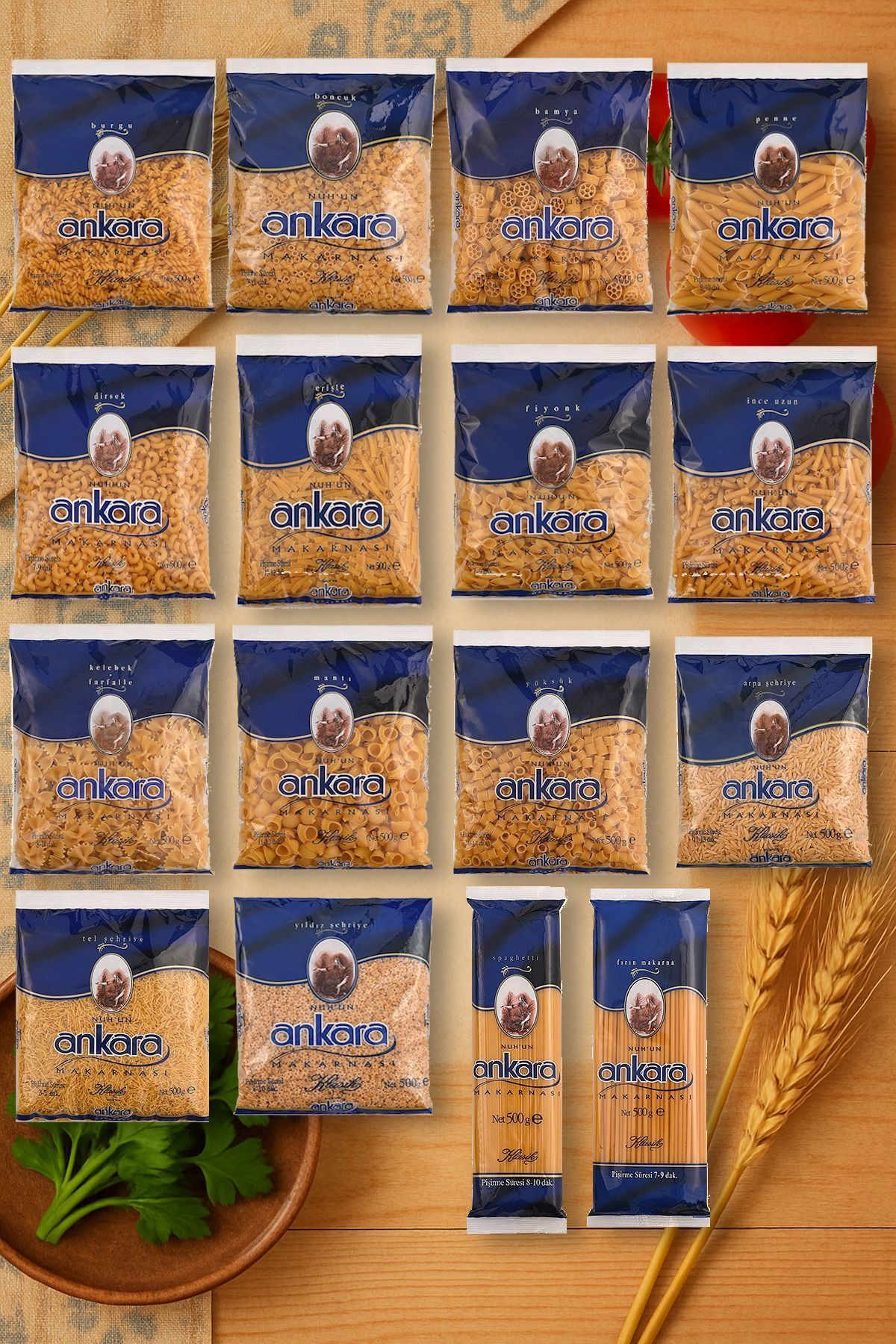 Nuh'un Ankara Ekonomik Makarna Paketi 500 gr x 16 Adet