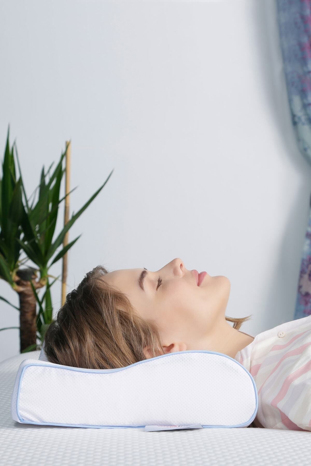 Viscofoam-Anti-Sweat Neck Supported Orthopedic Pillow Gel Visco Pillow - 47X30X10-8Cm 4