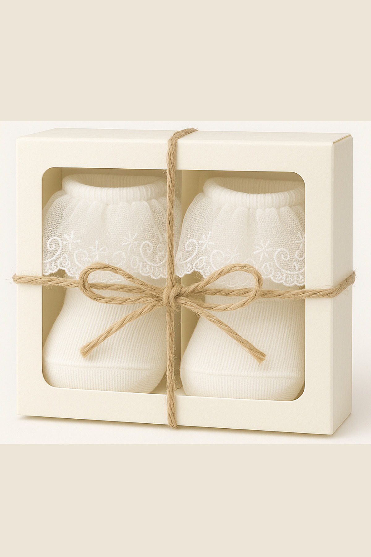 Kız Çocuk Pamuklu Dantelli Bebek Çorap (2'li Set Kutulu) Patik Çorap — görsel 2 · KIZ-BEBEK-ÇORAP3