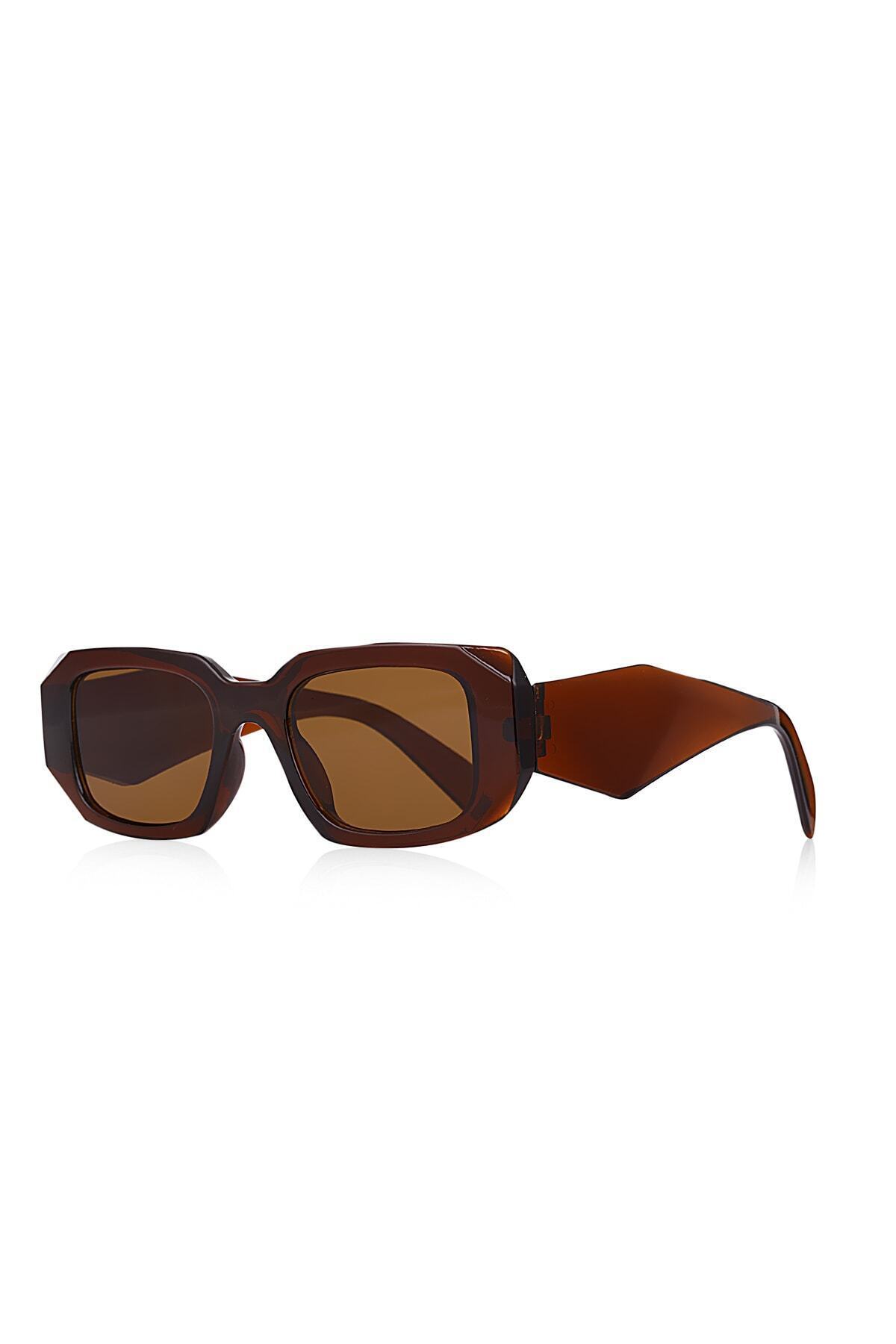 Kinary Uv400 Koruyucu Unisex Güneş Gözlüğü Kahve Parlak 1038 görsel 3