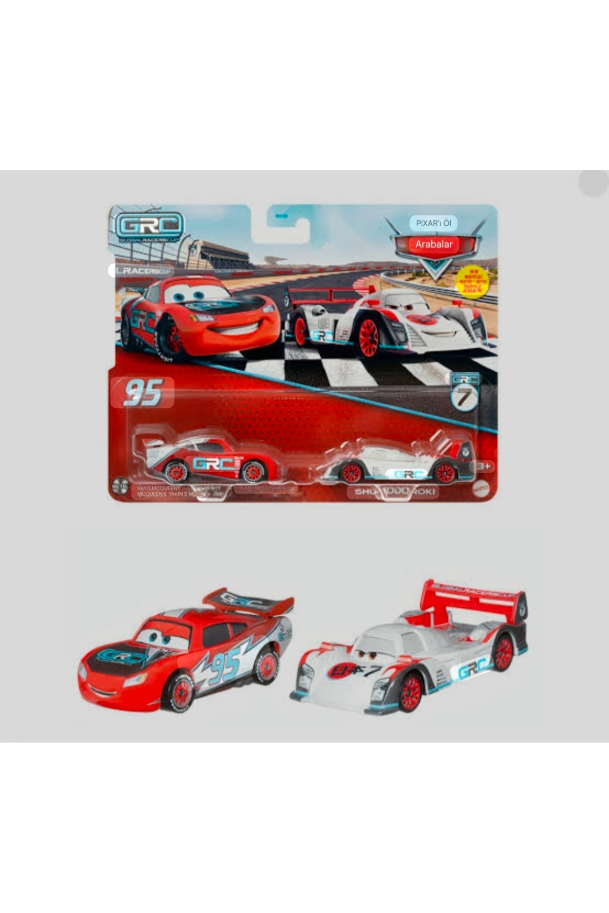 Disney Pixar GRC Lightning McQueen & Shu Todoroki 2Seater Cars Toy Model Vehicles