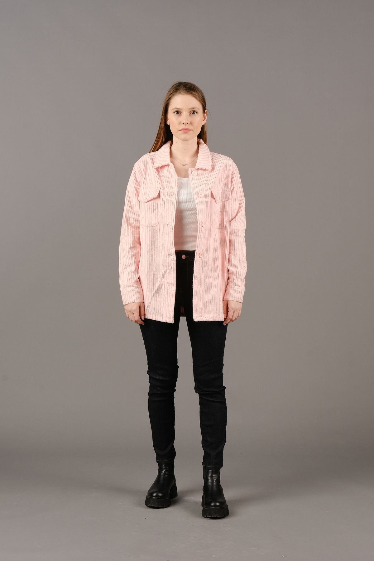 Primary Kadife Oversize Kadın Ceket R109