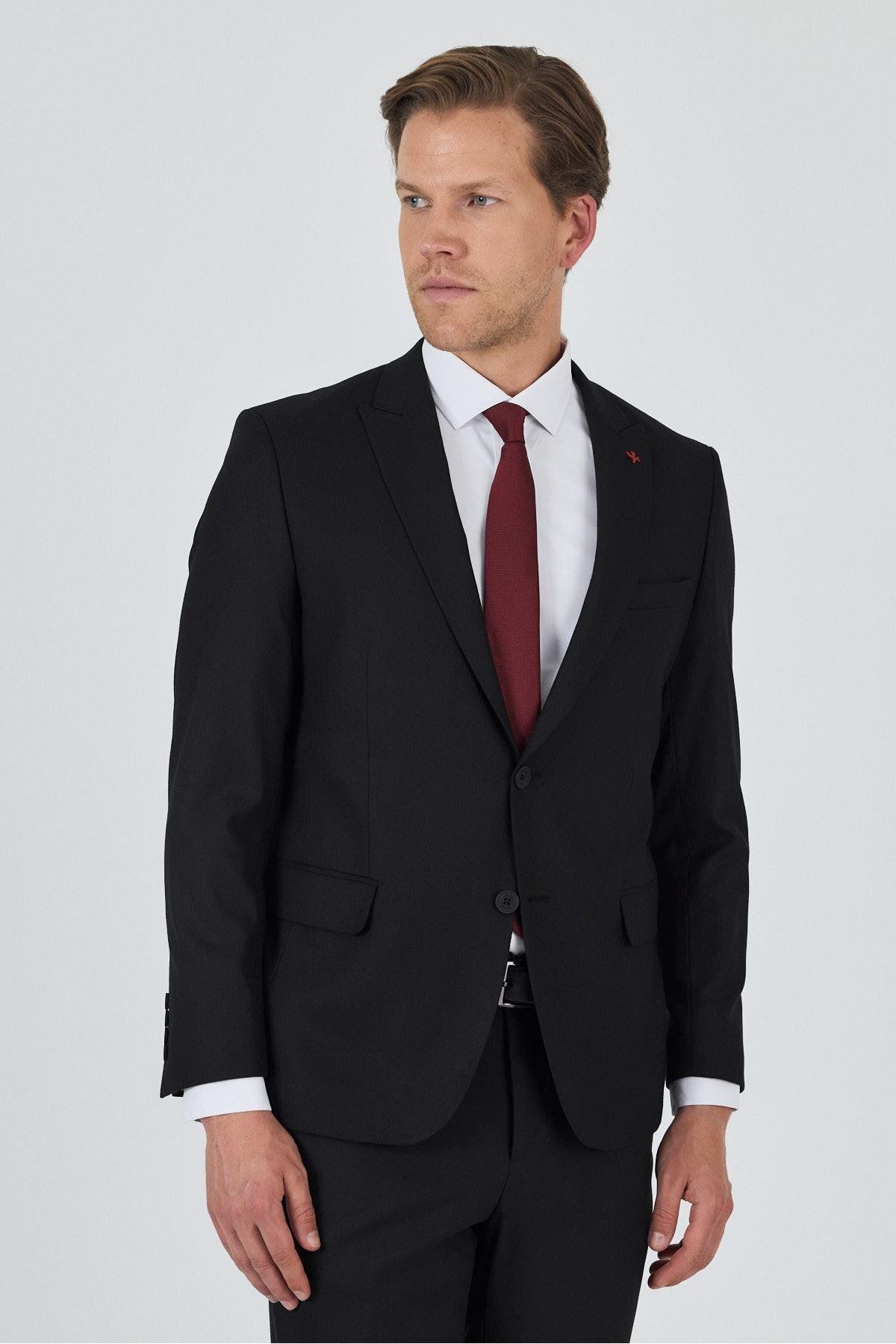 کت وشلوار مردانه COLLAR SWORD PRIMER DOUND SLIP انعطاف پذیر 6 DROP SLIM FIT کلاسیک SUIT 1001250162 İmza