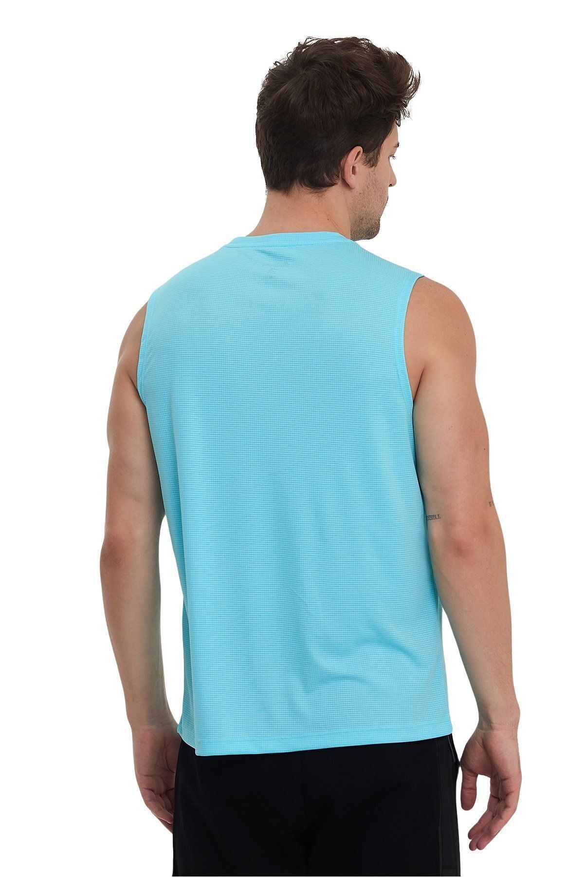Adams-Men's Crew Neck Reflective Detailed Sleeveless Sports Tank Top 4