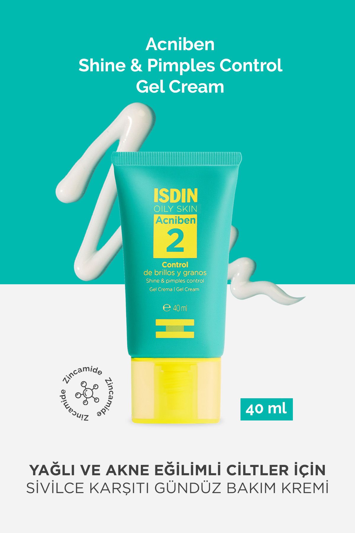 پاک کننده صورت ACNIBEN SHINE & PIMPLES 40 میل را کنترل می کند ISDIN