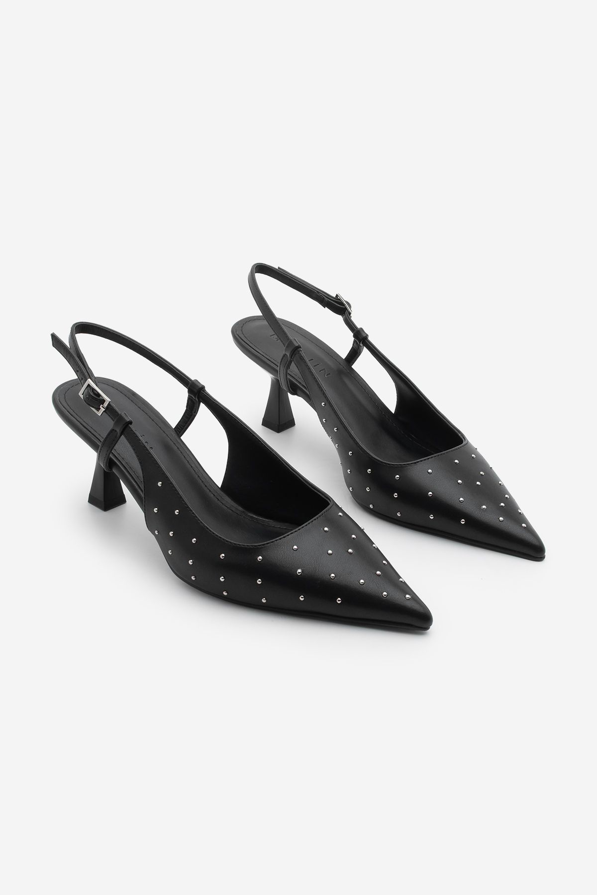 استیلتو زنانه STILETTO در پشت کفش پاشنه بلند با TIMON مشکی را نشان داد Marjin
