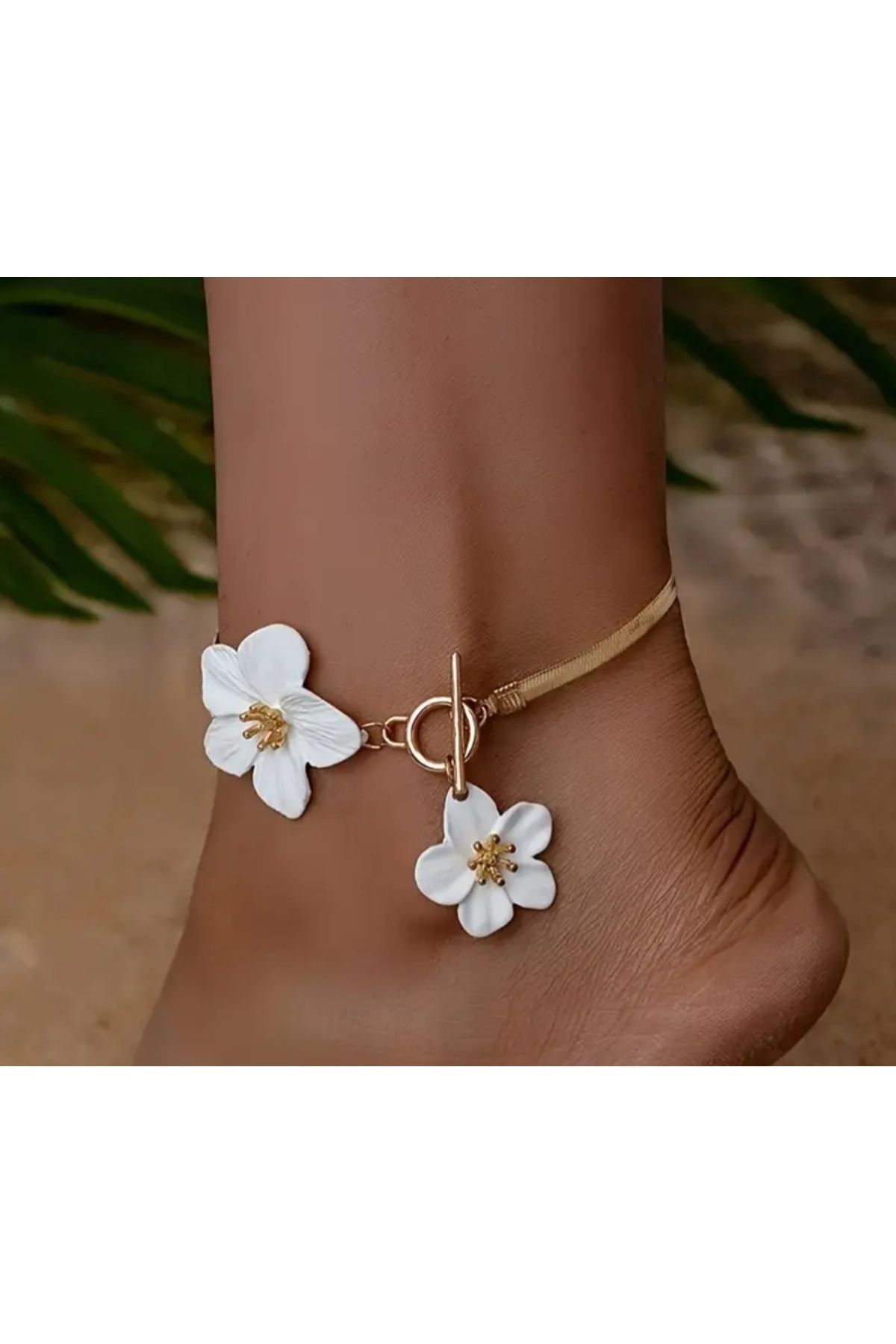 SOUL BY A&B Çiçekli halhal sahil beach şık yaz renkli summer ayak takısı halhal deniz bodrum çeşme