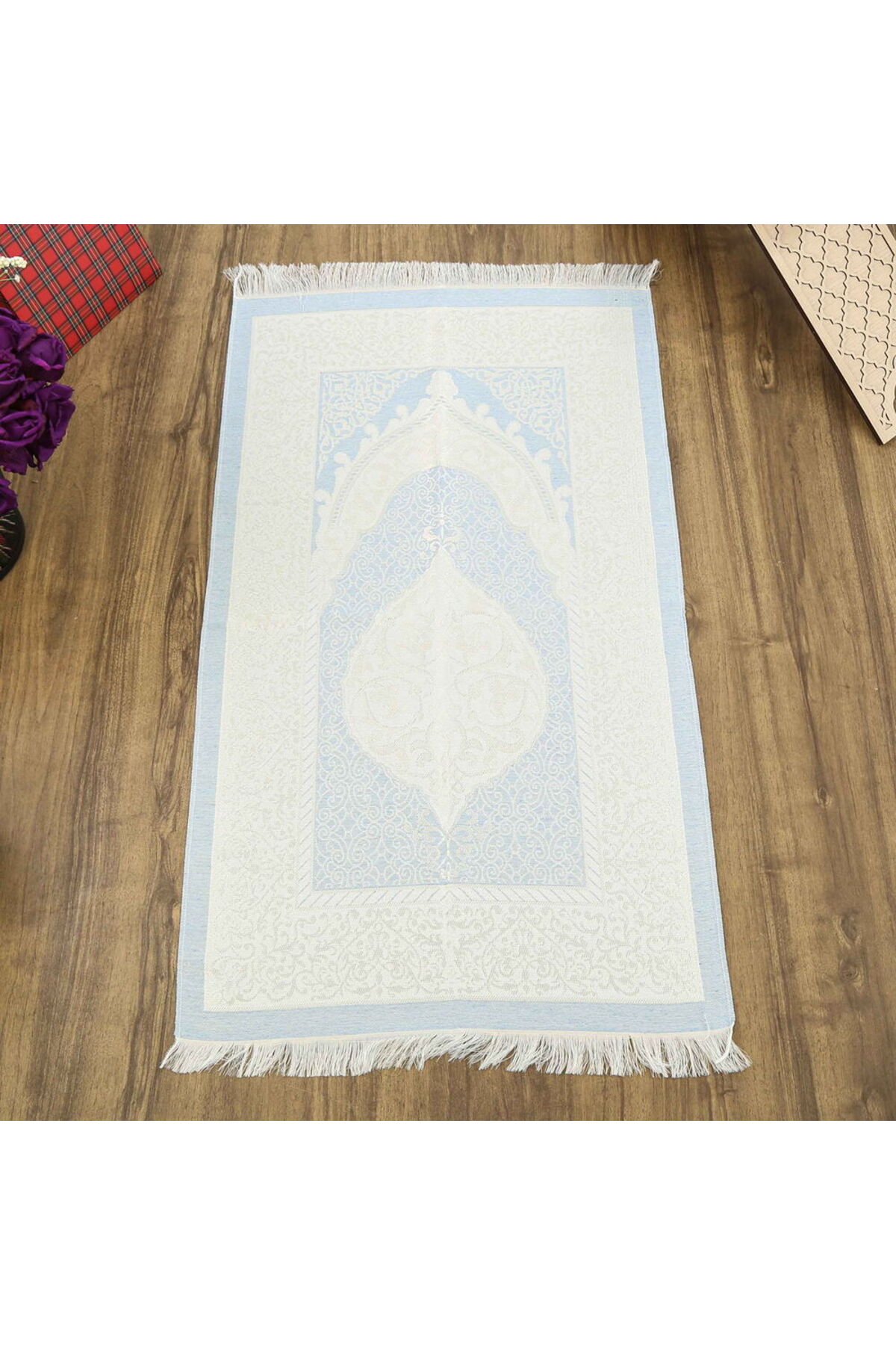 Gift Silk Nur Taffeta Prayer Sheet Navy Blue 68x110 Cm - 200 g