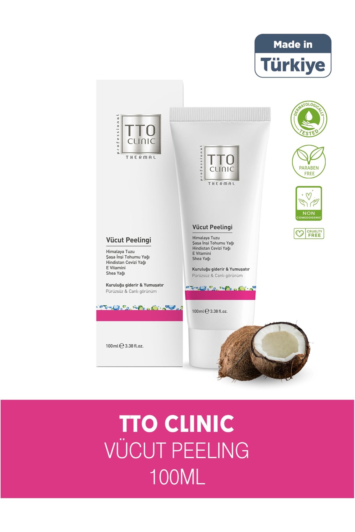 اسکراب بدن لایه برداری CLINUC بمب رطوبت 100 میل Tto