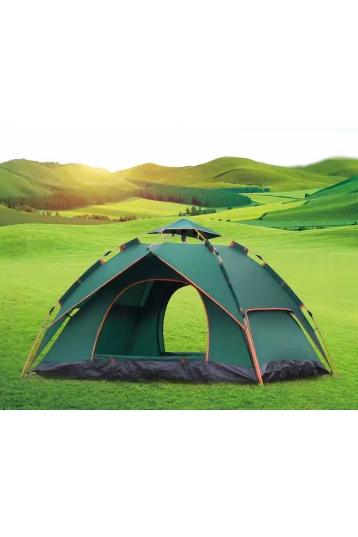kamptek kamp teknolojisi Camp One Dört mevsim 4 Kişilik Çift Katmanlı Otomatik Kamp Doğa Deprem Çadırı