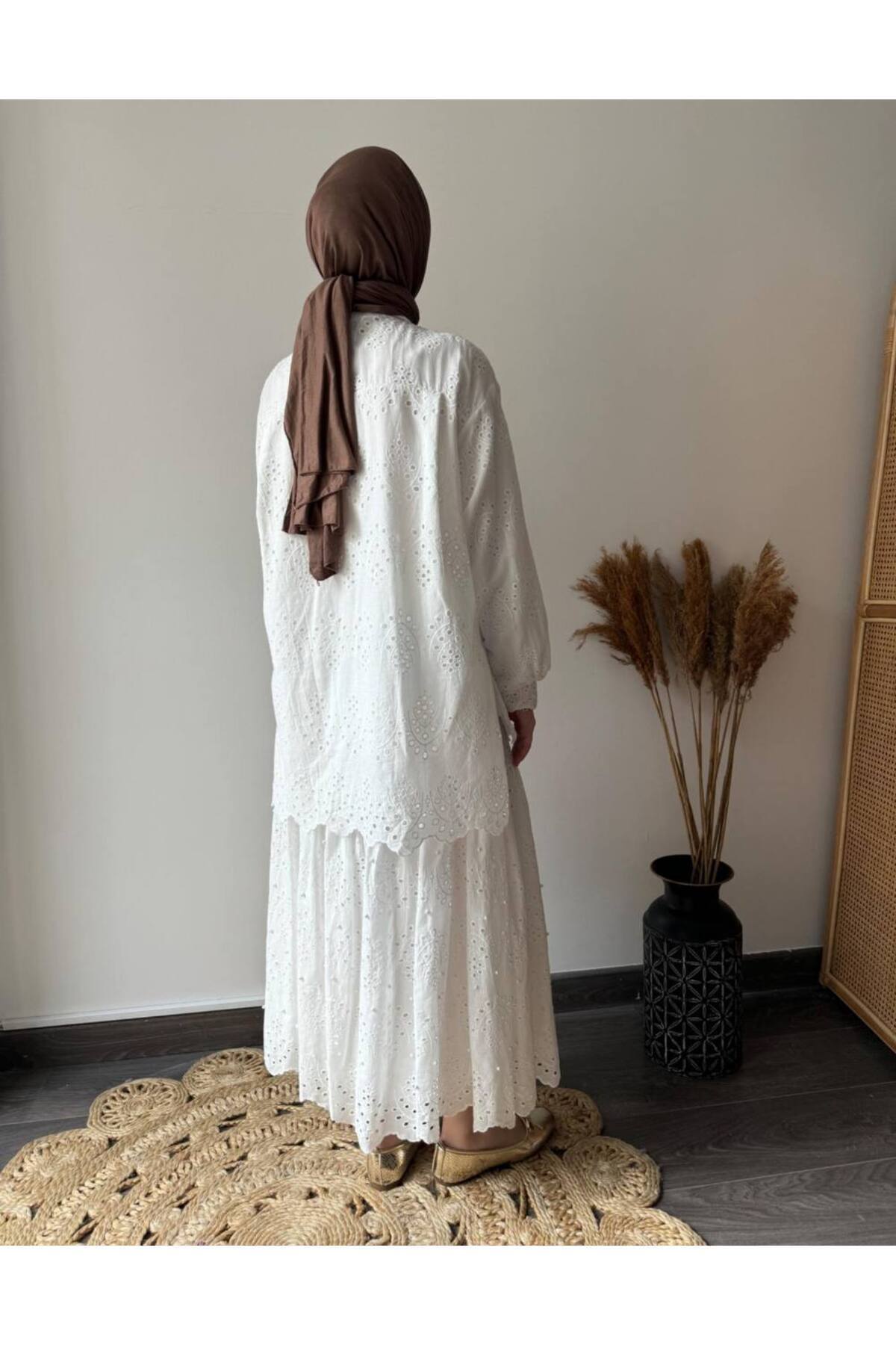 SERAH BUTİK-İnci̇ and Yaş Chakimli Fisto Tunic Shirt Suit 2