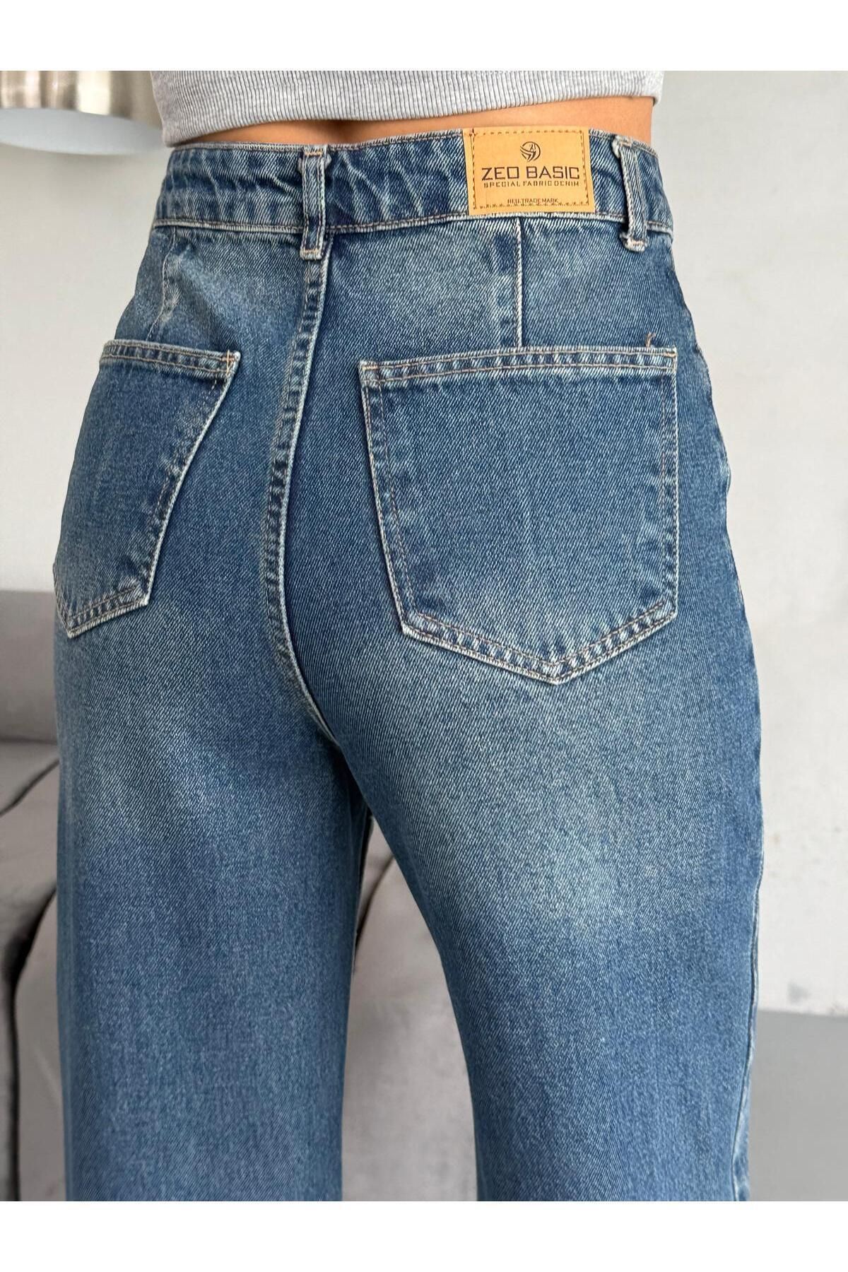 Zeo Basic-Wide-Leg Tint Jean with Side Seam Detail 7