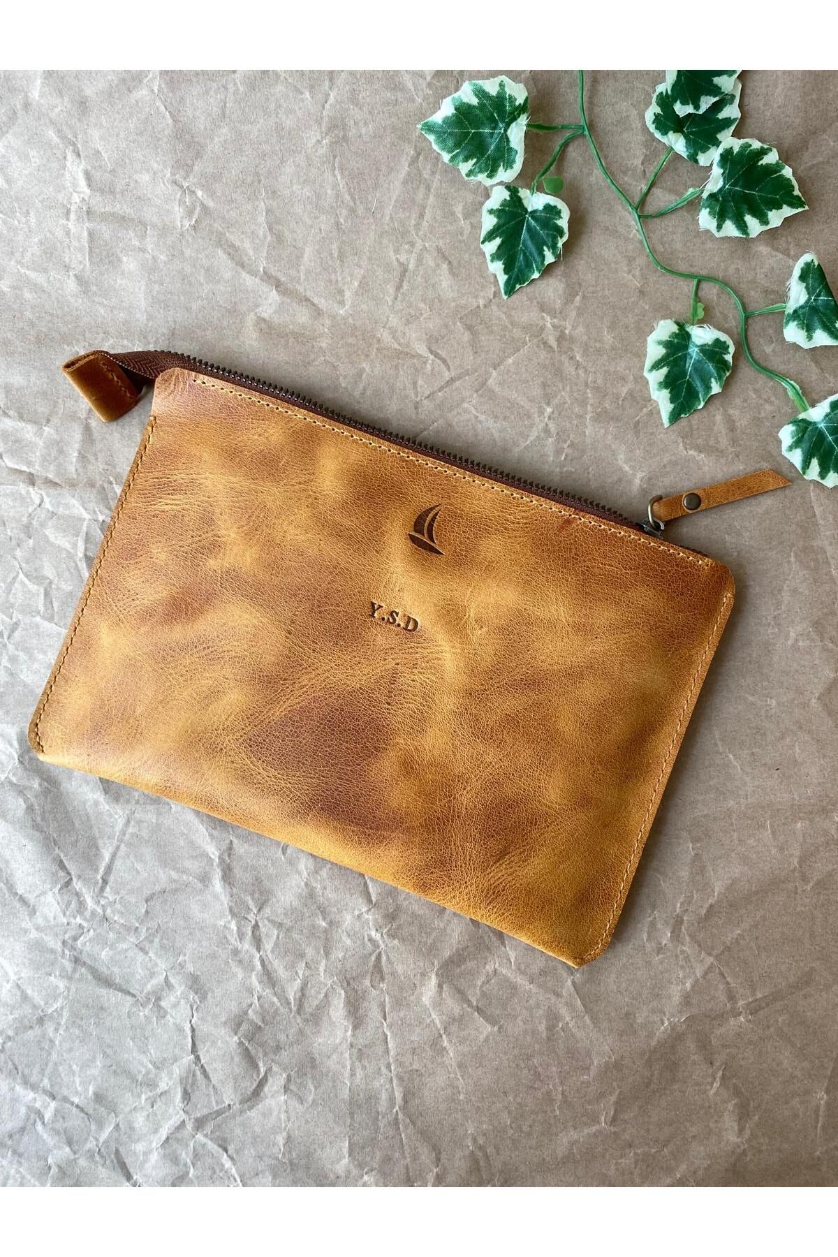 ALESTA LEATHER (İSİM YAZİYORUZ) Laptop / Macbook Bigisayar Kılıfı - Hakiki Deri El Yapımı