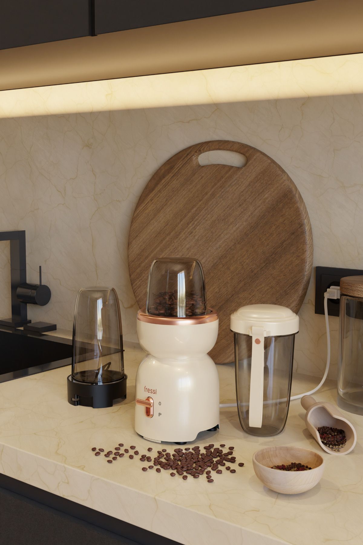 Öğütücülü Çift Şişeli Smoothie Blender Seti 400W FR-SBL21 İntenssio - 4