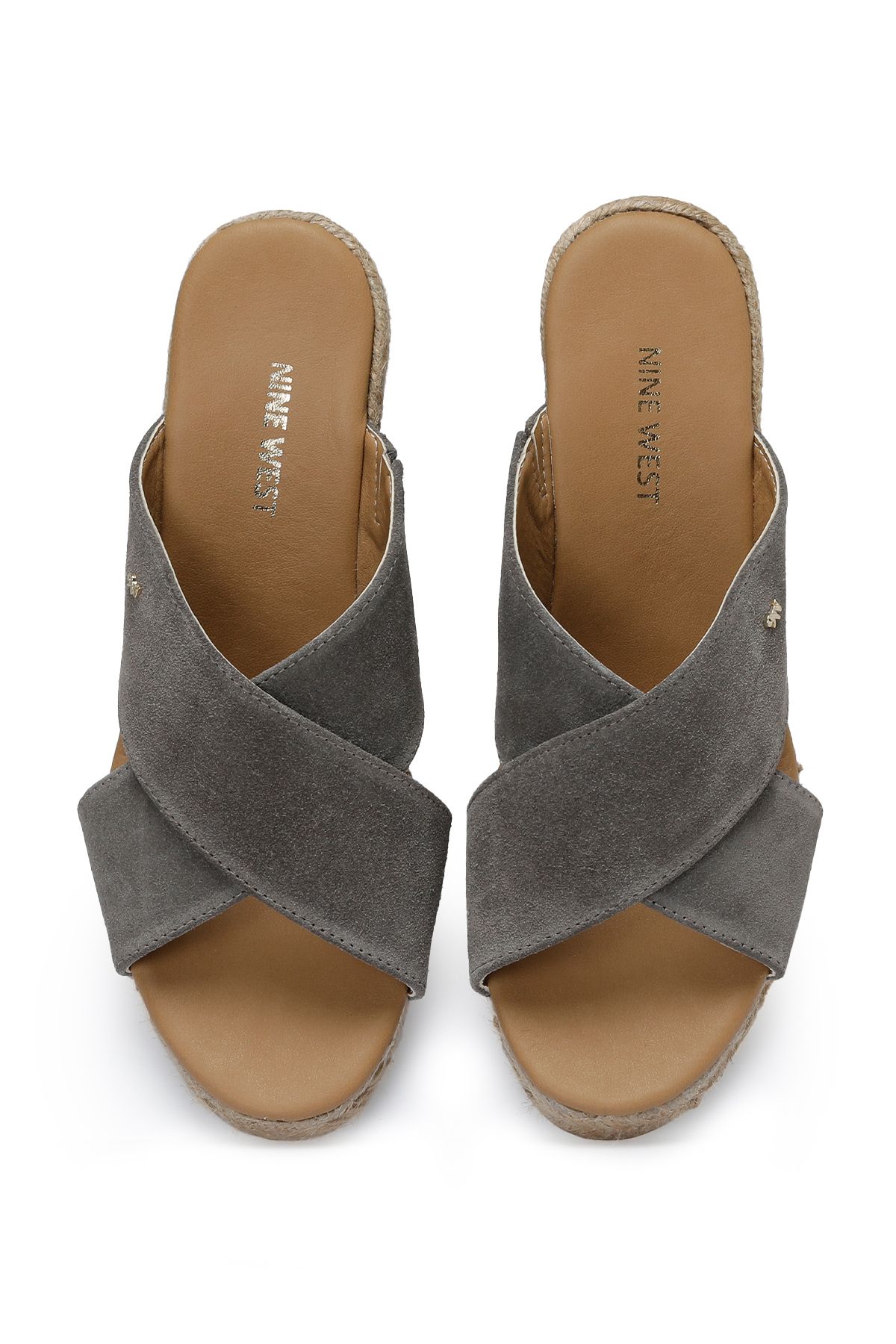 دمپایی خاکستری زنانه دودی Sanhem 3fx Nine West