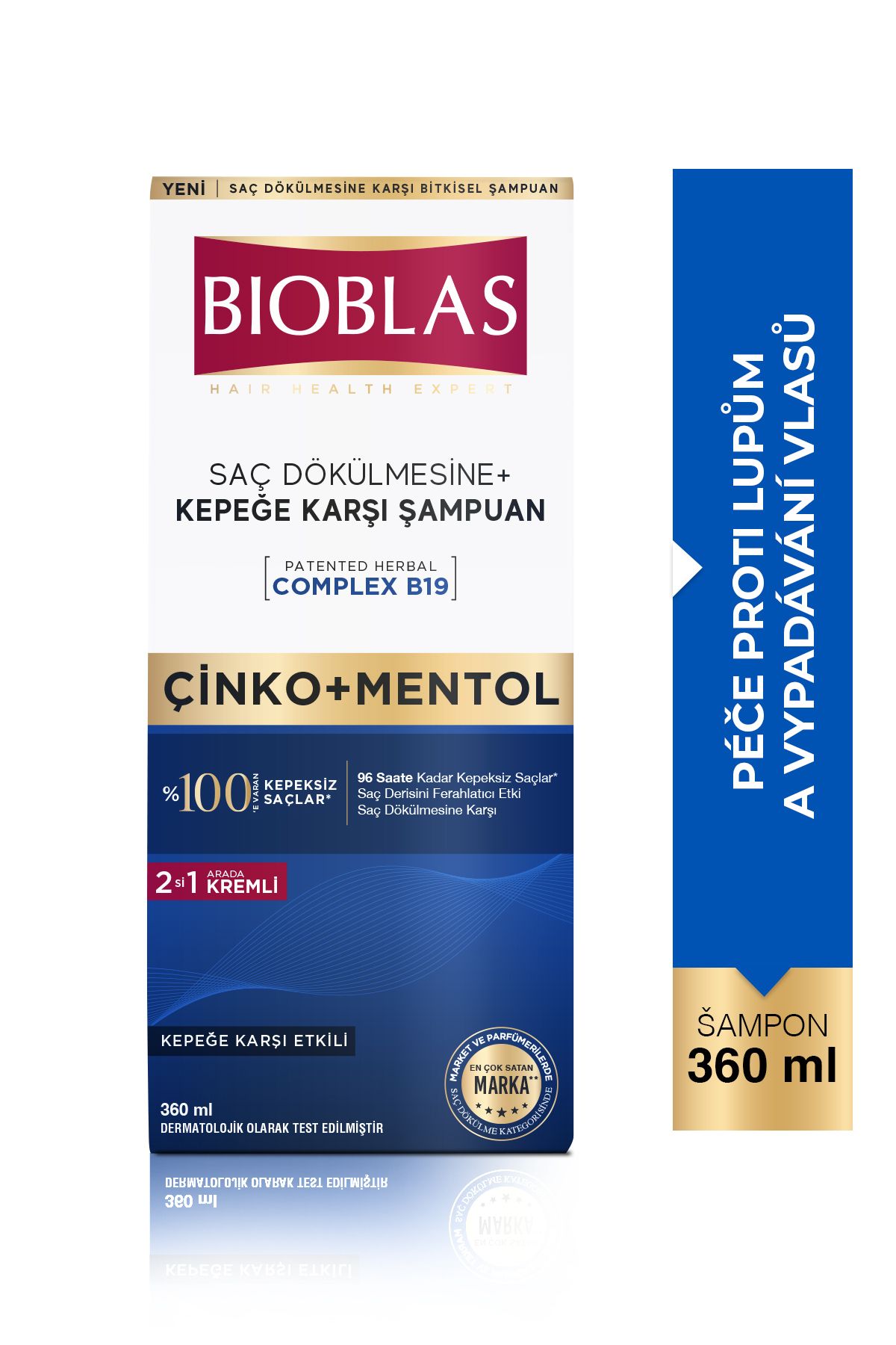 Bioblas-360 ML Mentol Freshness – šampon proti lupům 2v1 1