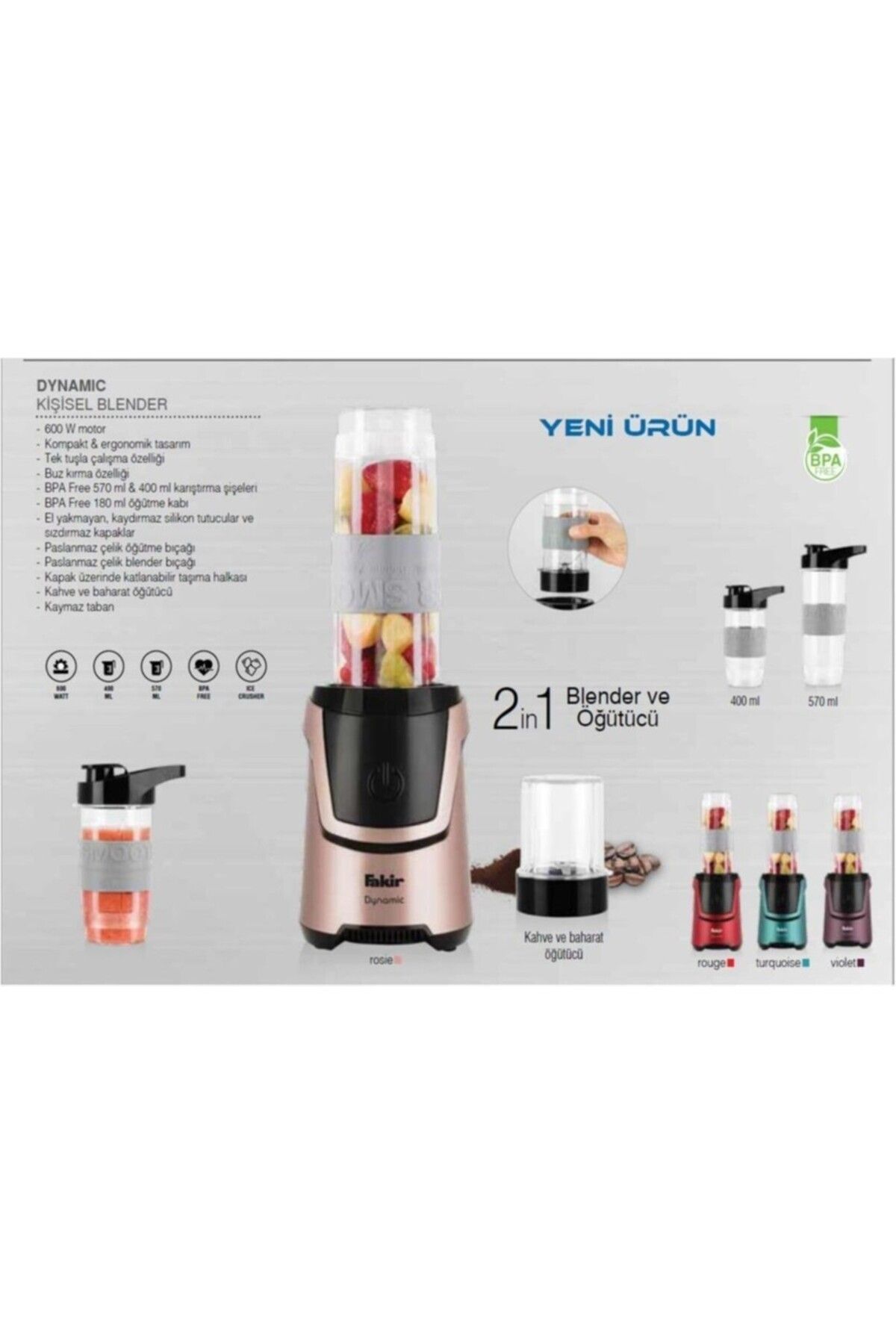 Fakir-1 Personal Blender and Coffee Grinder of Rosie Dynamic 2 3