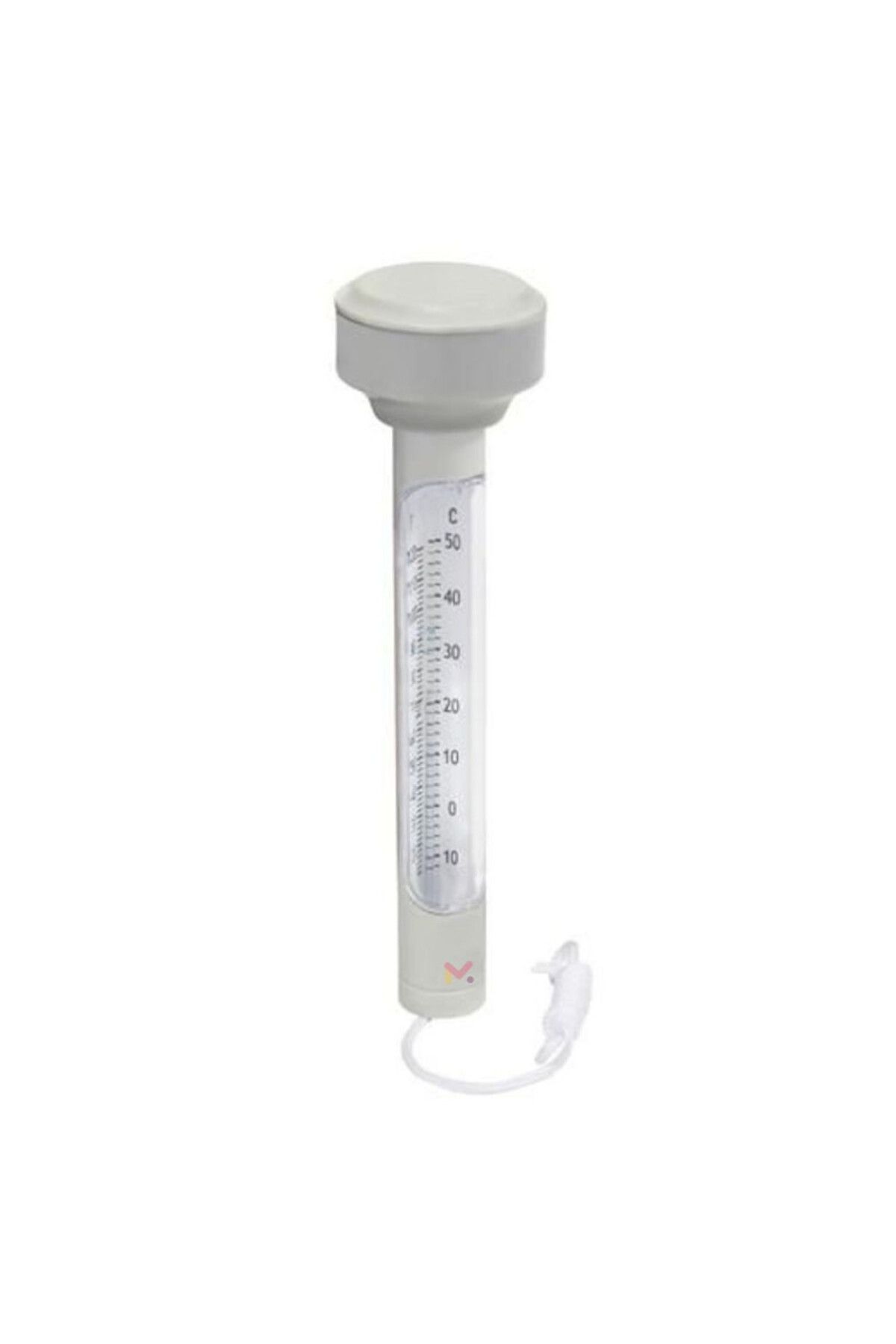 Evelise-Termometru plutitor cu șnur pentru măsurarea temperaturii apei în piscine, 19 x 5 cm, alb 3