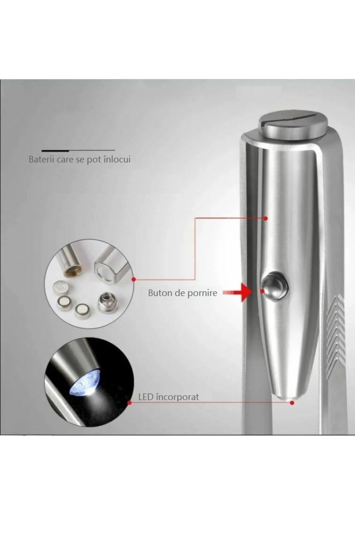 Universal-Professional Tweezer with Built-In Led, for Removing Unwanted Hair from Eyebrows or Eyelashes 6