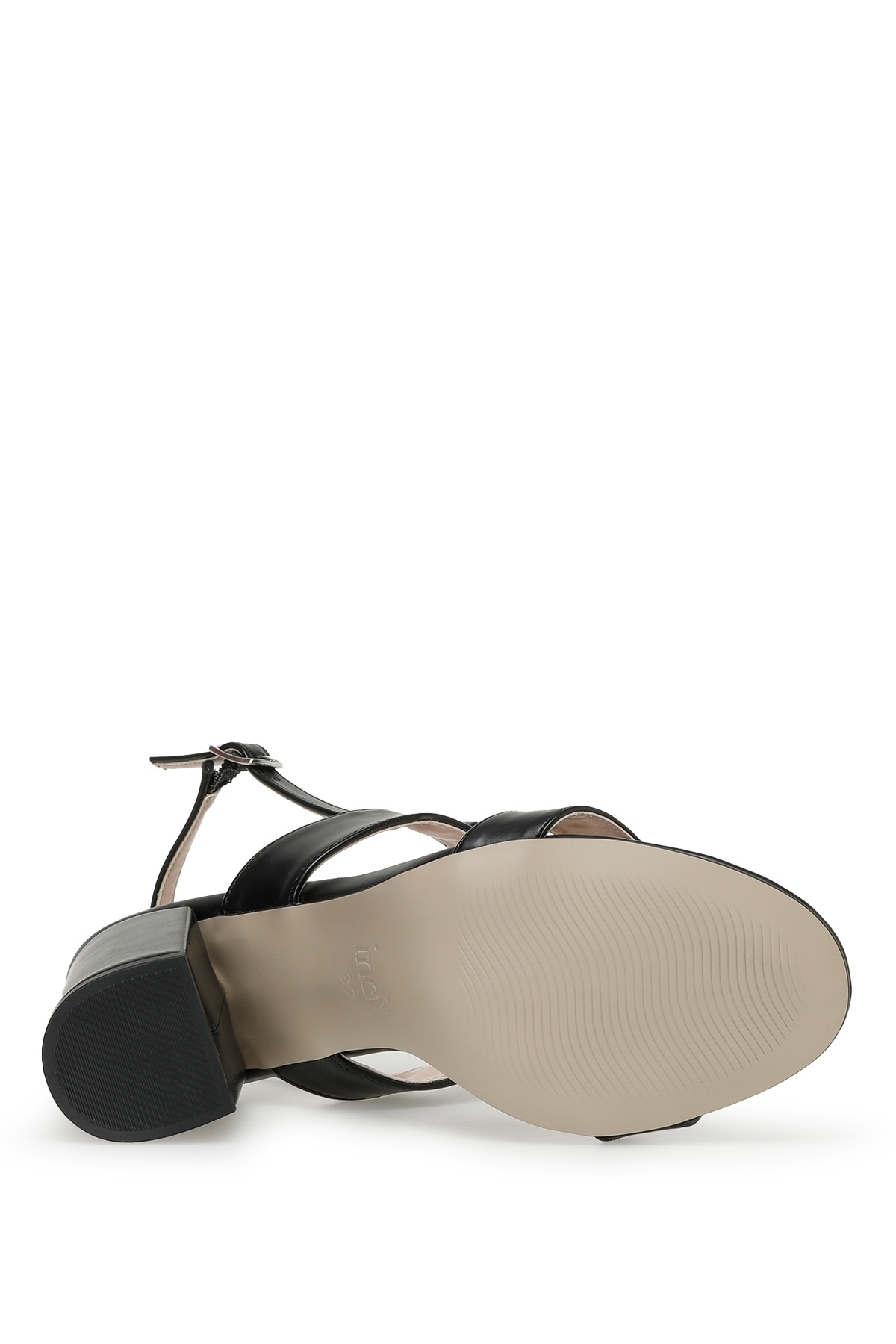 İnci-Molly 3fx Schwarze Damen-Sandalen mit Absatz 6