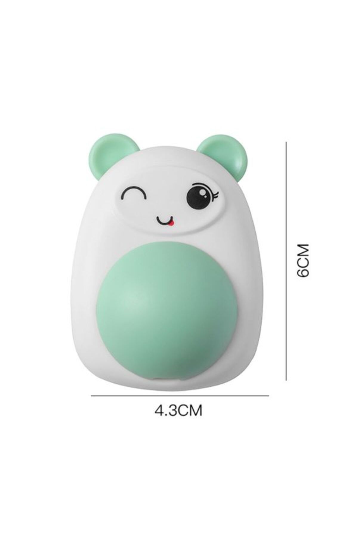 Evelise-Interactive toy Teddy Bear Model for kittens with 360° rotating ball made of Catnip grass, 3